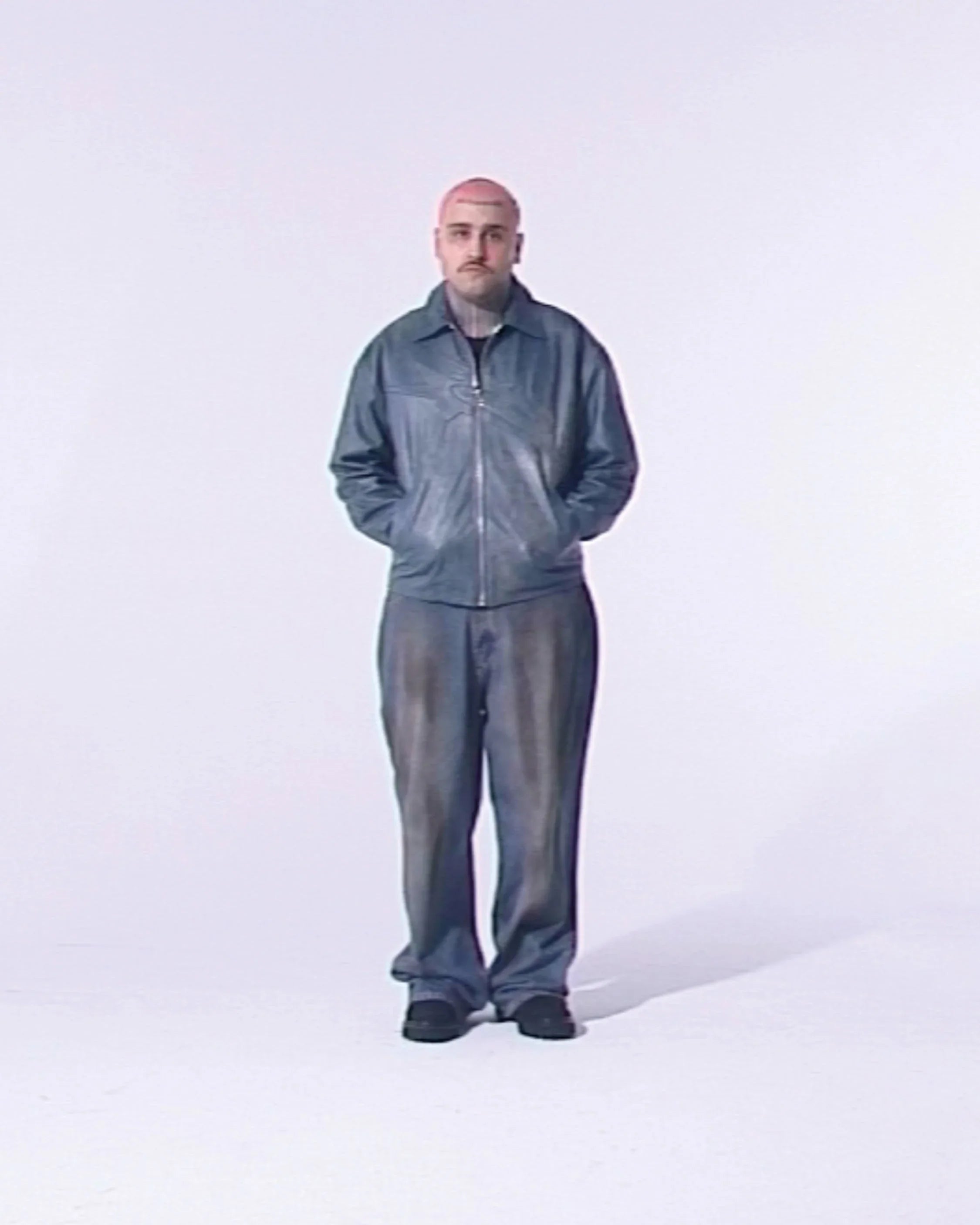 Vintage Surf Leather Jacket - Blue - Four Street