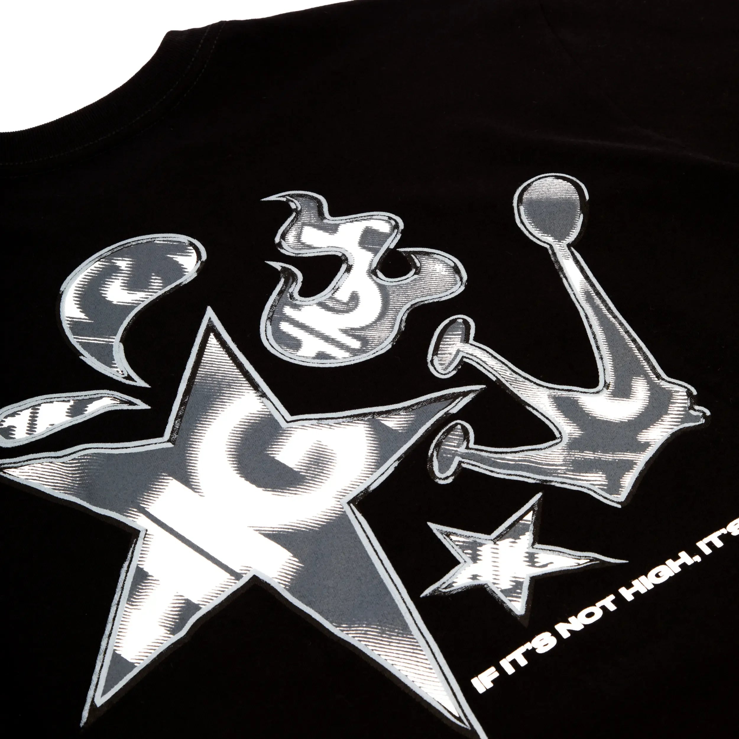 Longsleeve Stars Black - Four Street