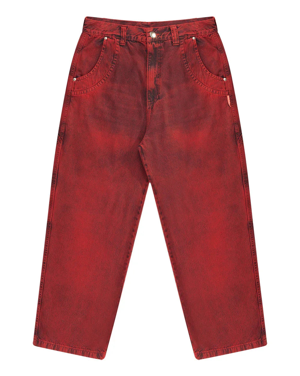 CALÇA JEANS CURVALÍNEA DOUBLE HAND VERMELHA - Four Street