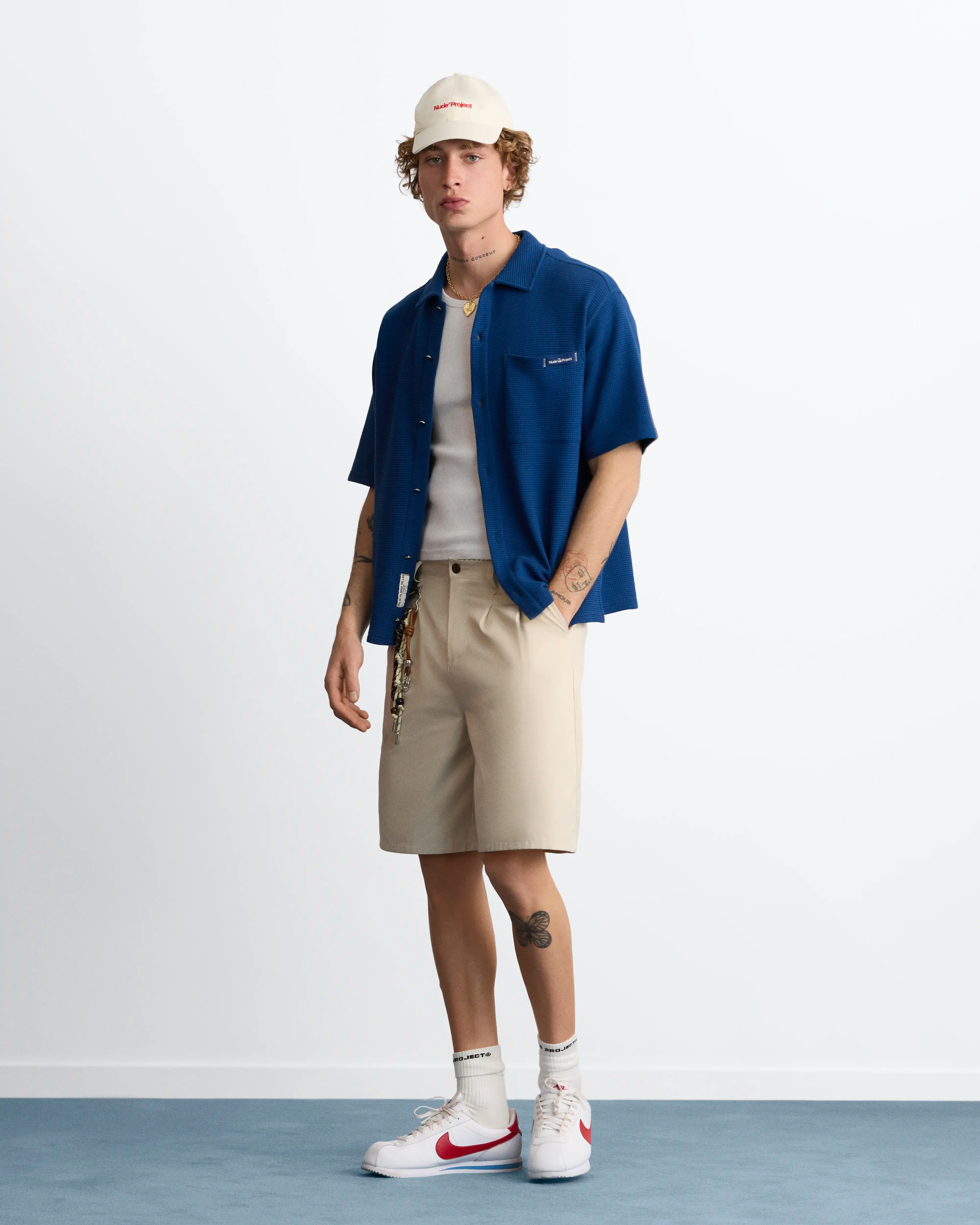 Montecarlo Waffle Shirt Navy