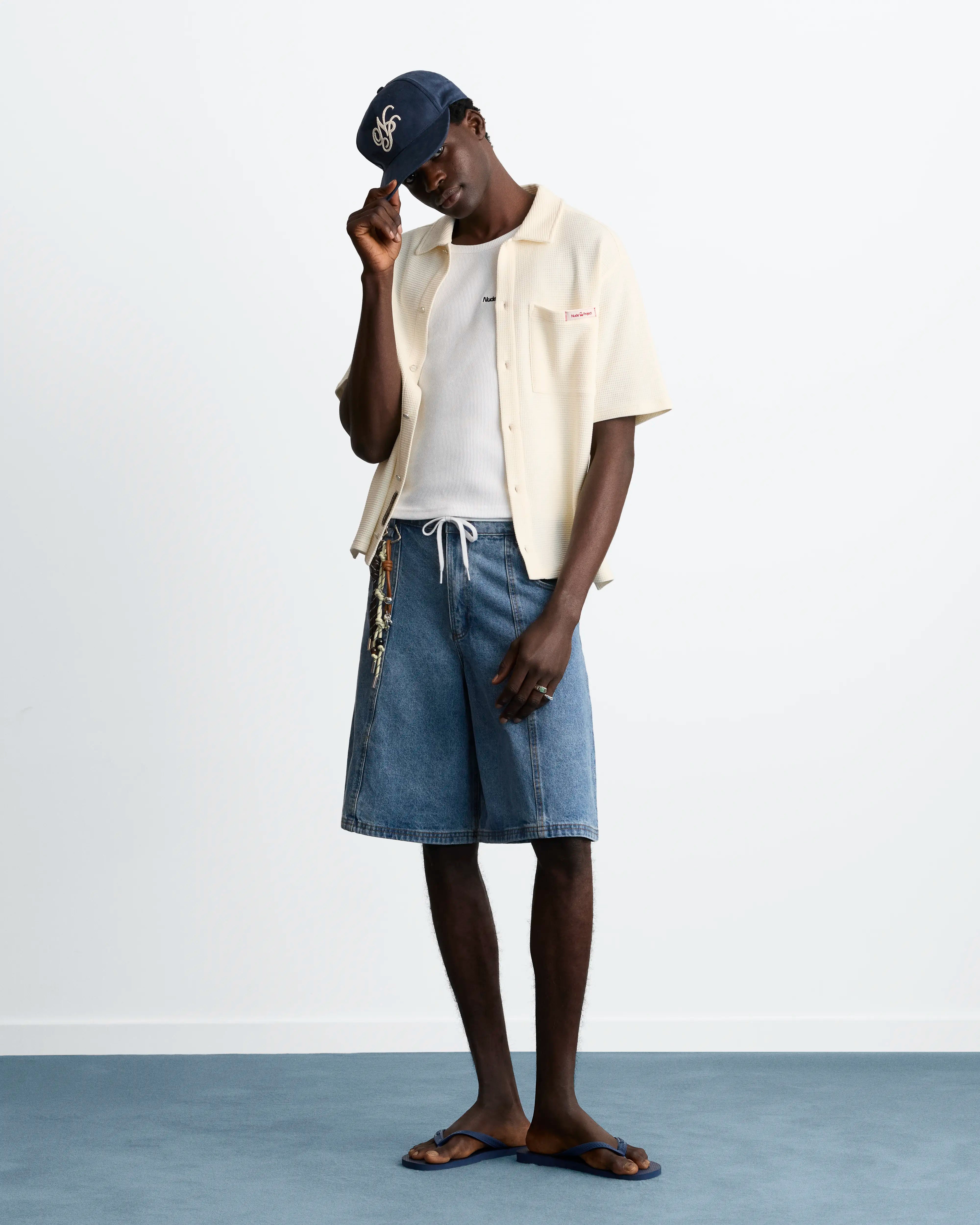 Montecarlo Waffle Shirt Ivory