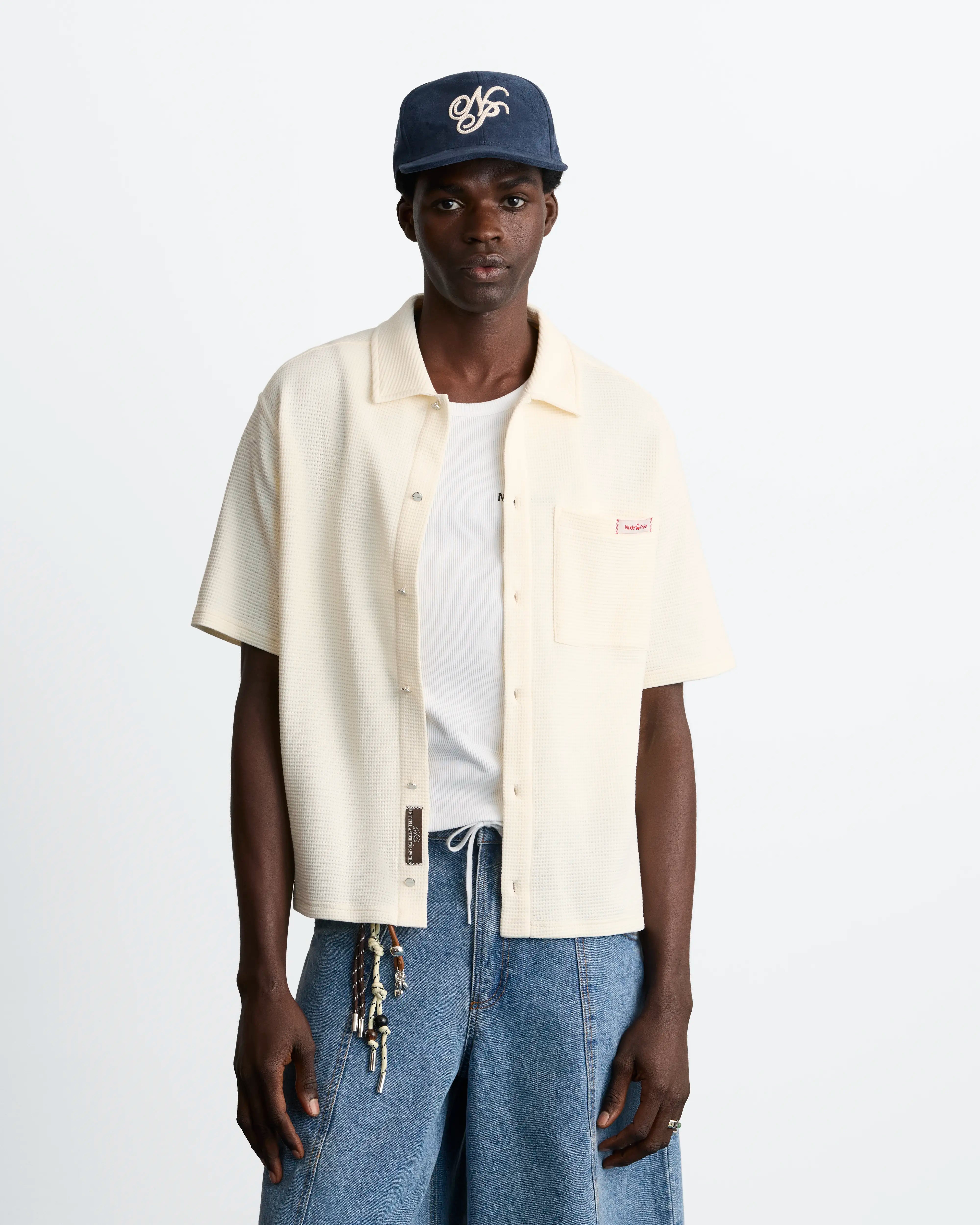 Montecarlo Waffle Shirt Ivory