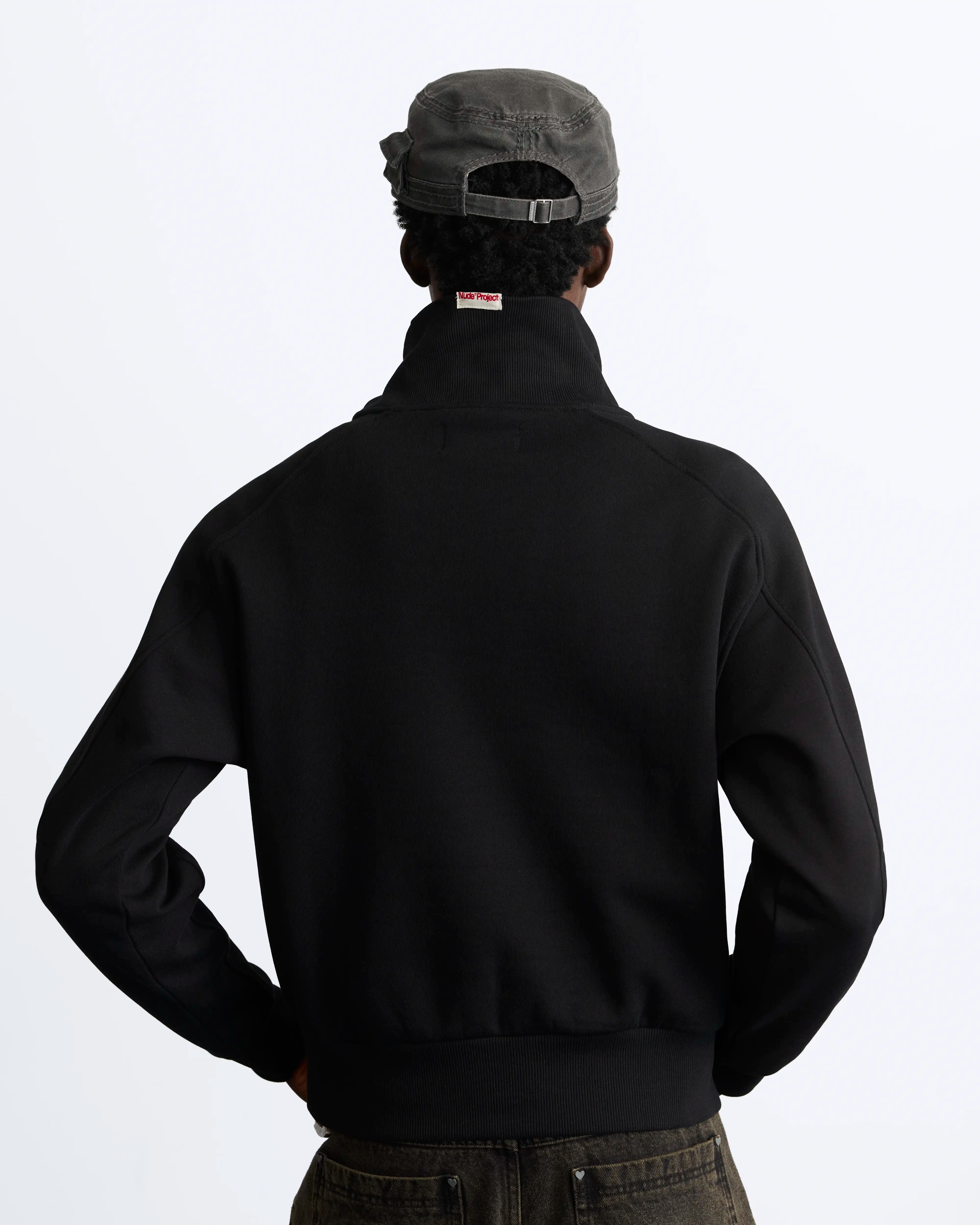 Basic Cherry Quarter-Zip Black