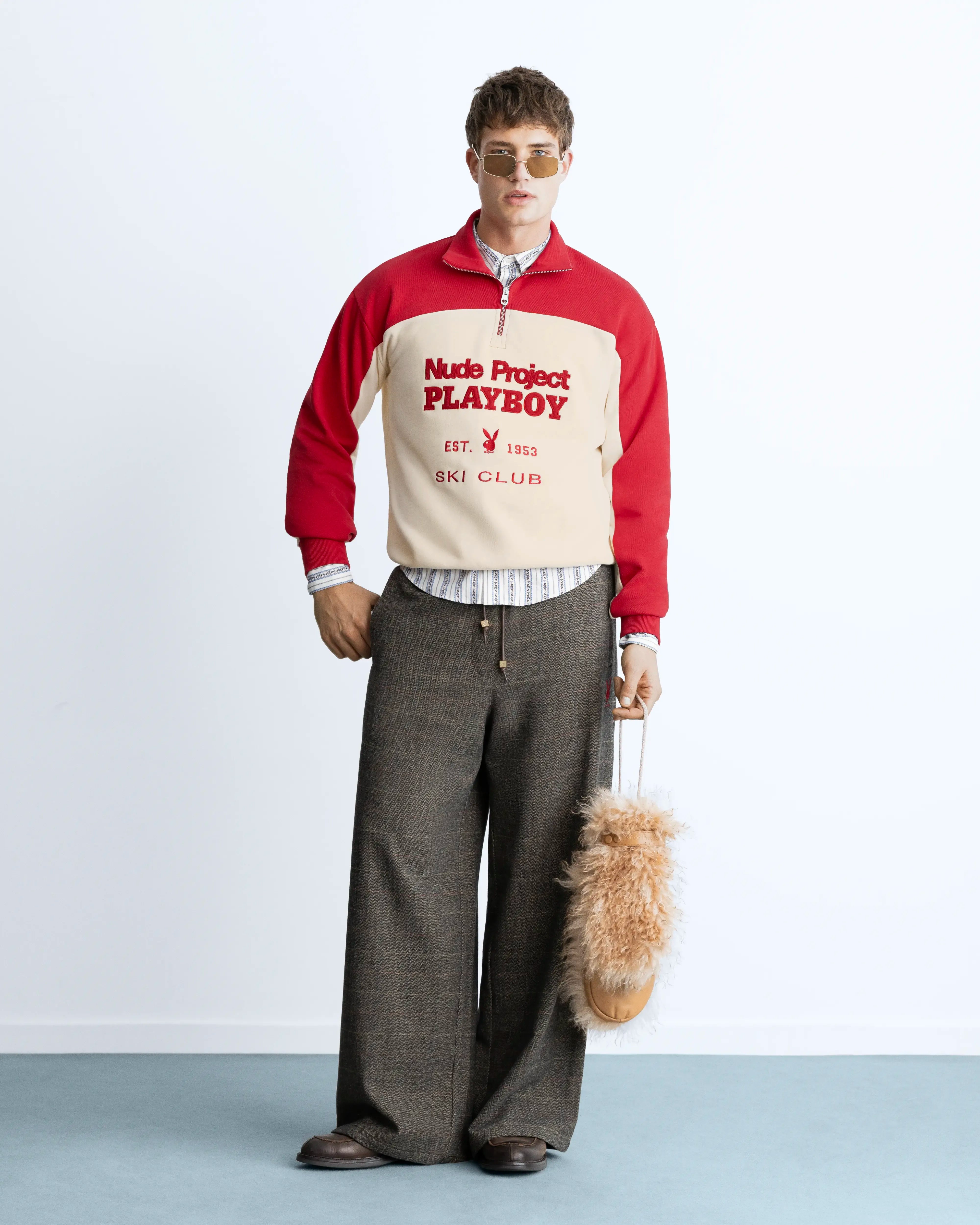 Ski Club Quarter-Zip Red