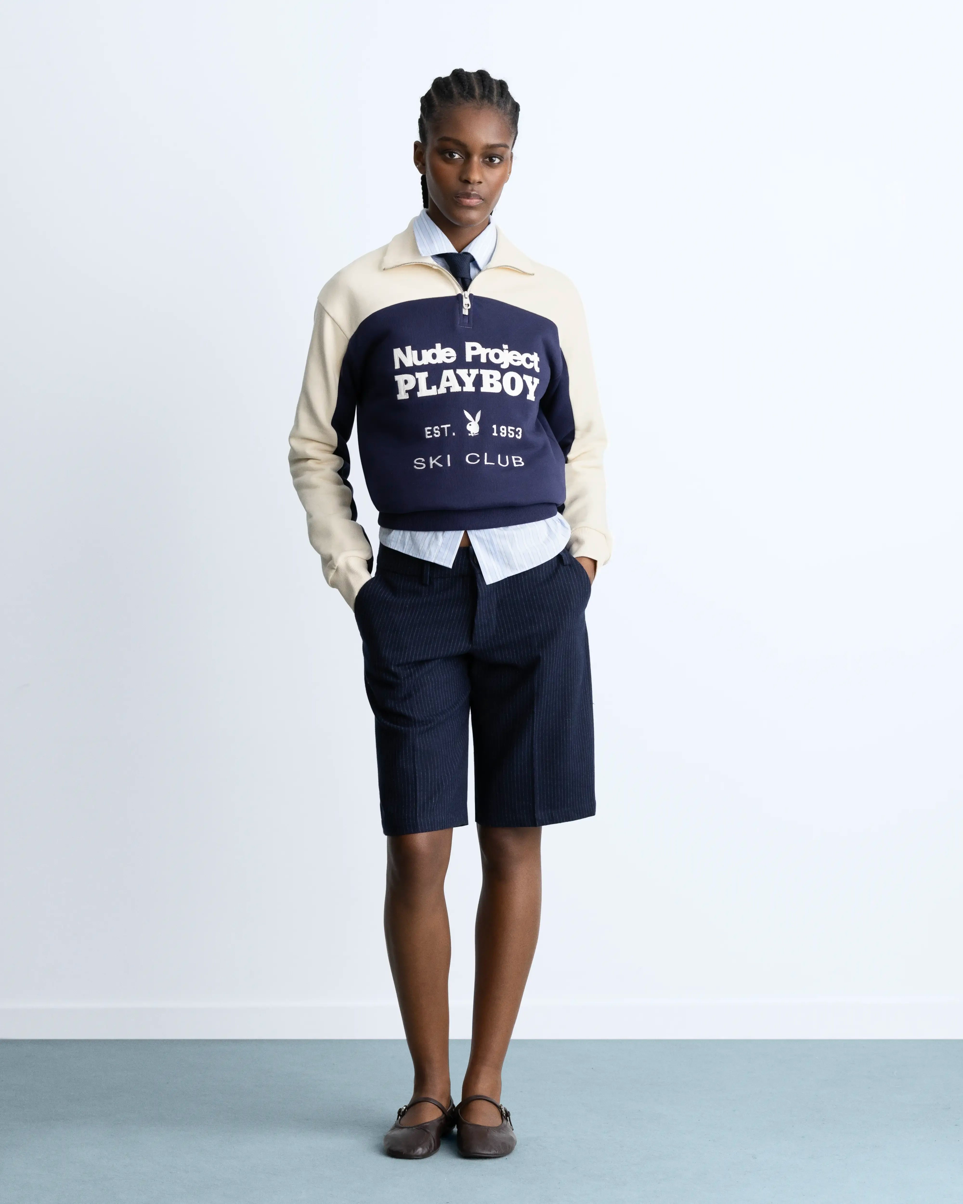 Ski Club Quarter-Zip Navy