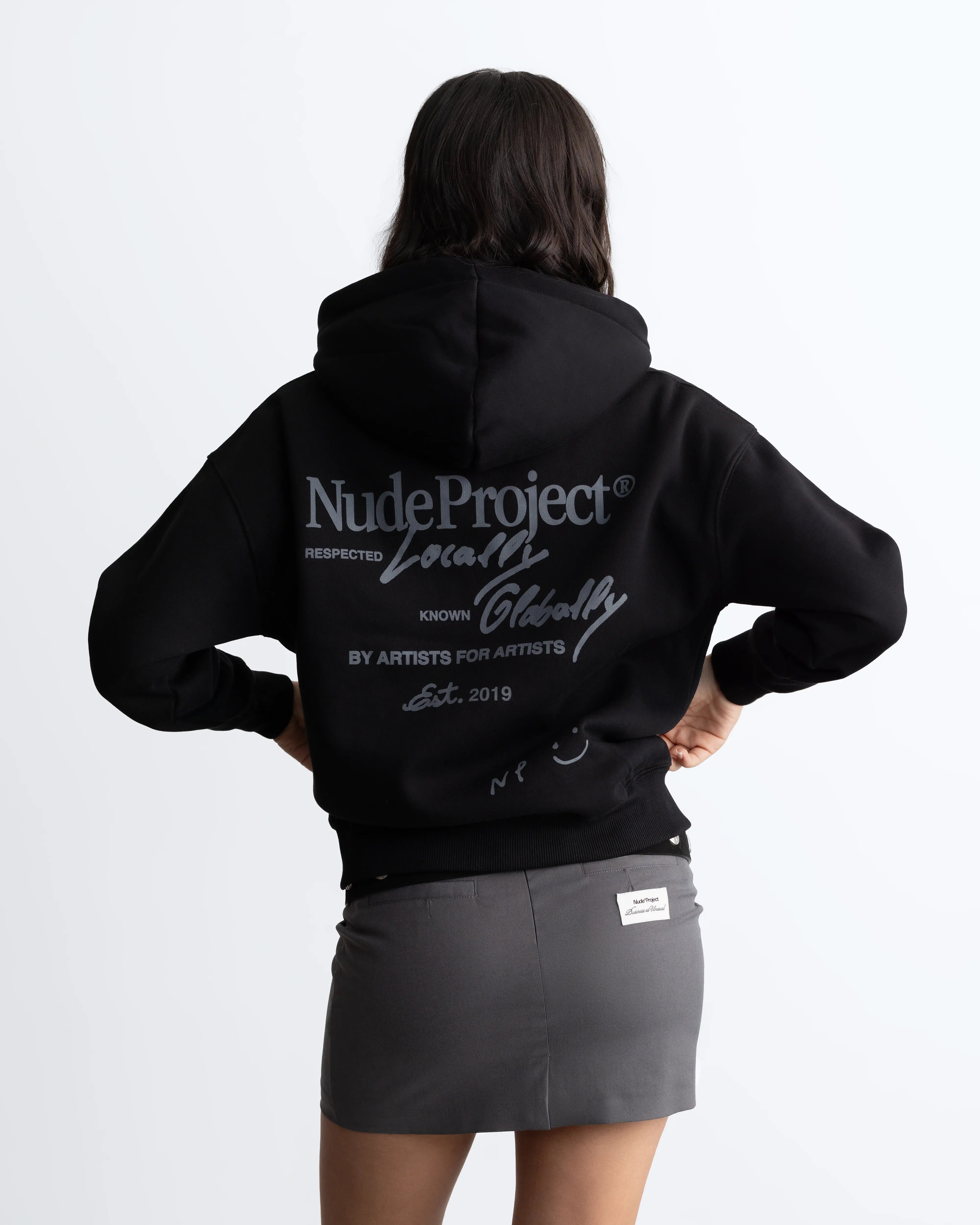 Global Soon Zip-Up Hoodie Black