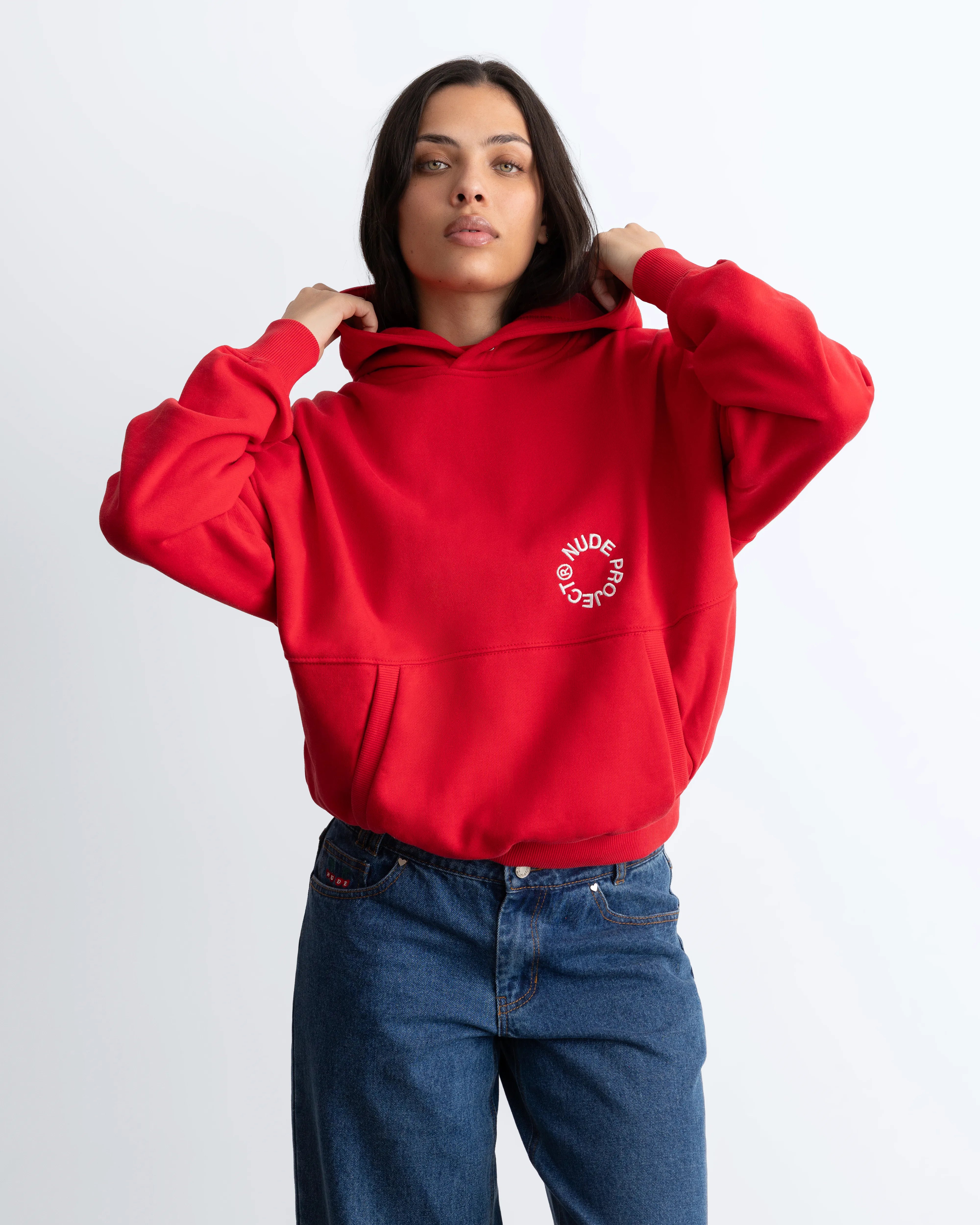 Kory Boxy Hoodie Red