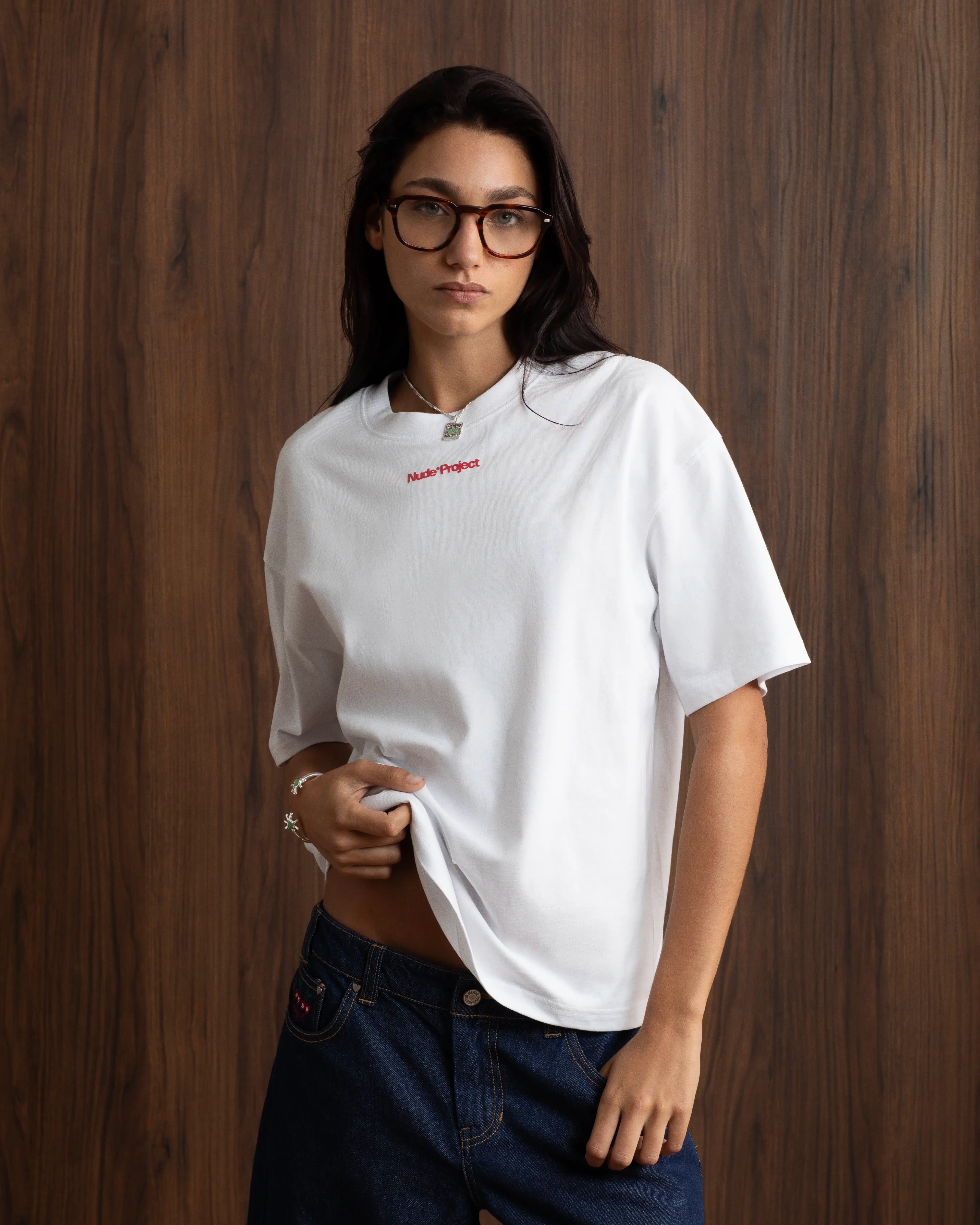 9-5 Tee White