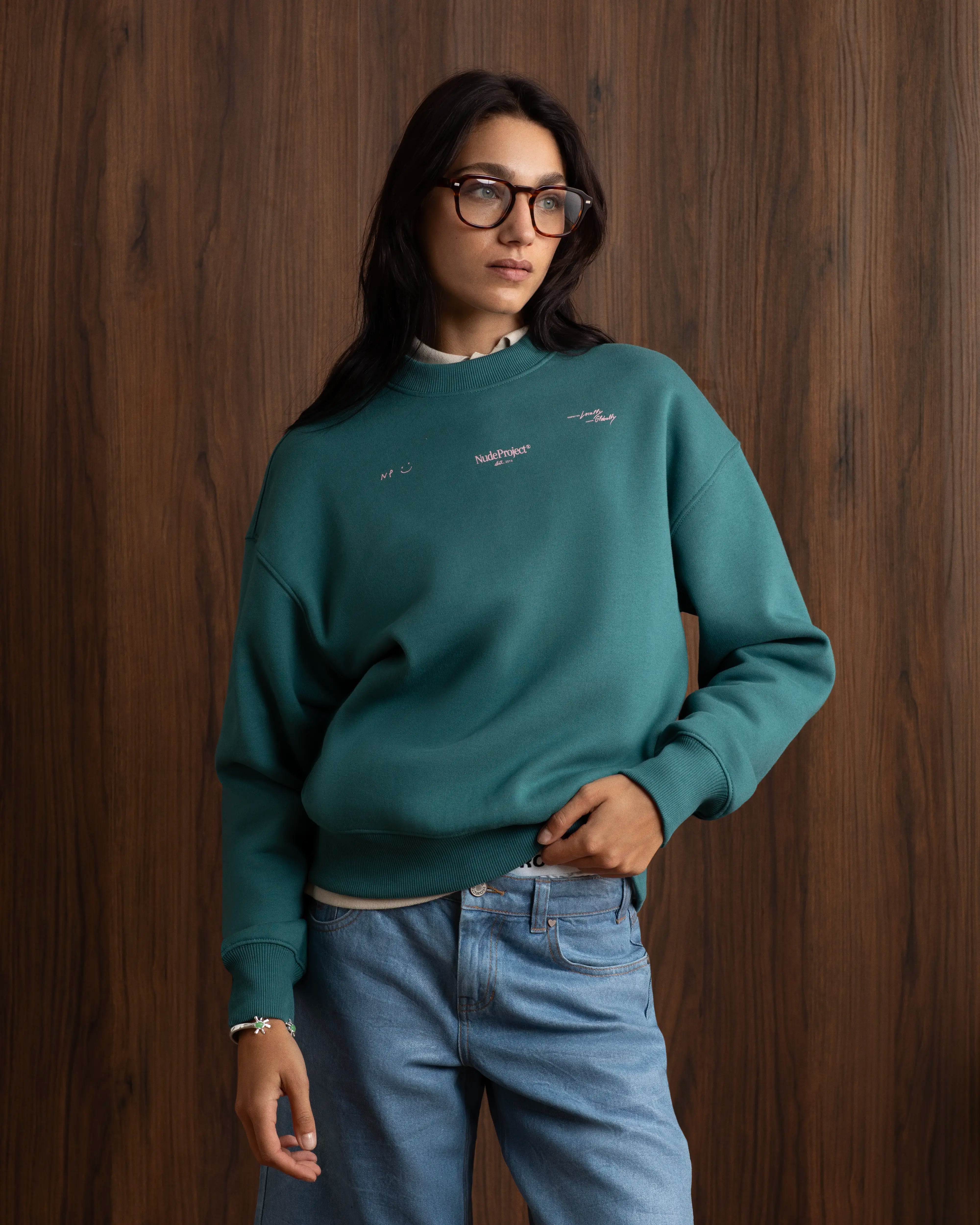Global Soon Sweatshirt Bottle Green