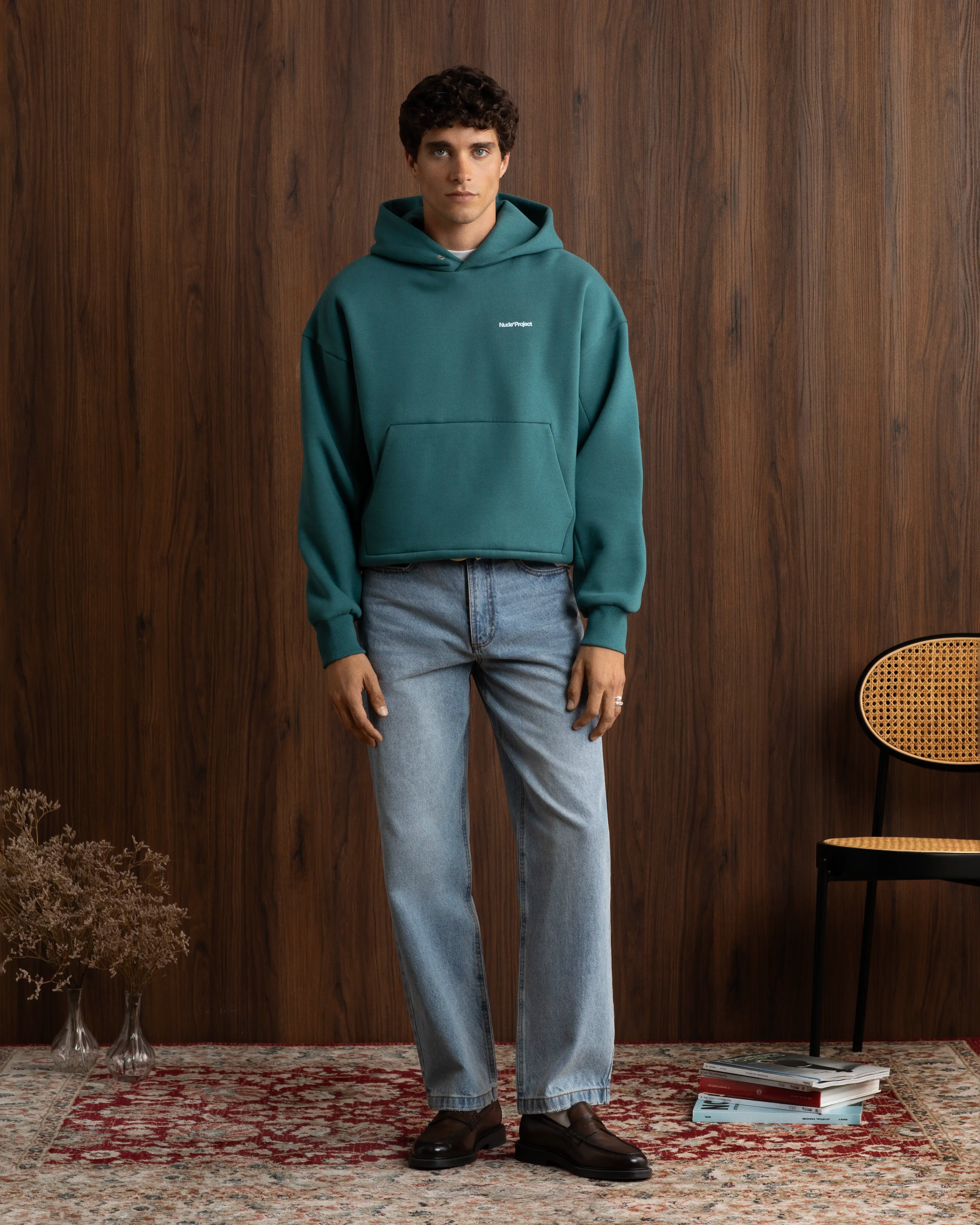 Origins Hoodie Bottle Green