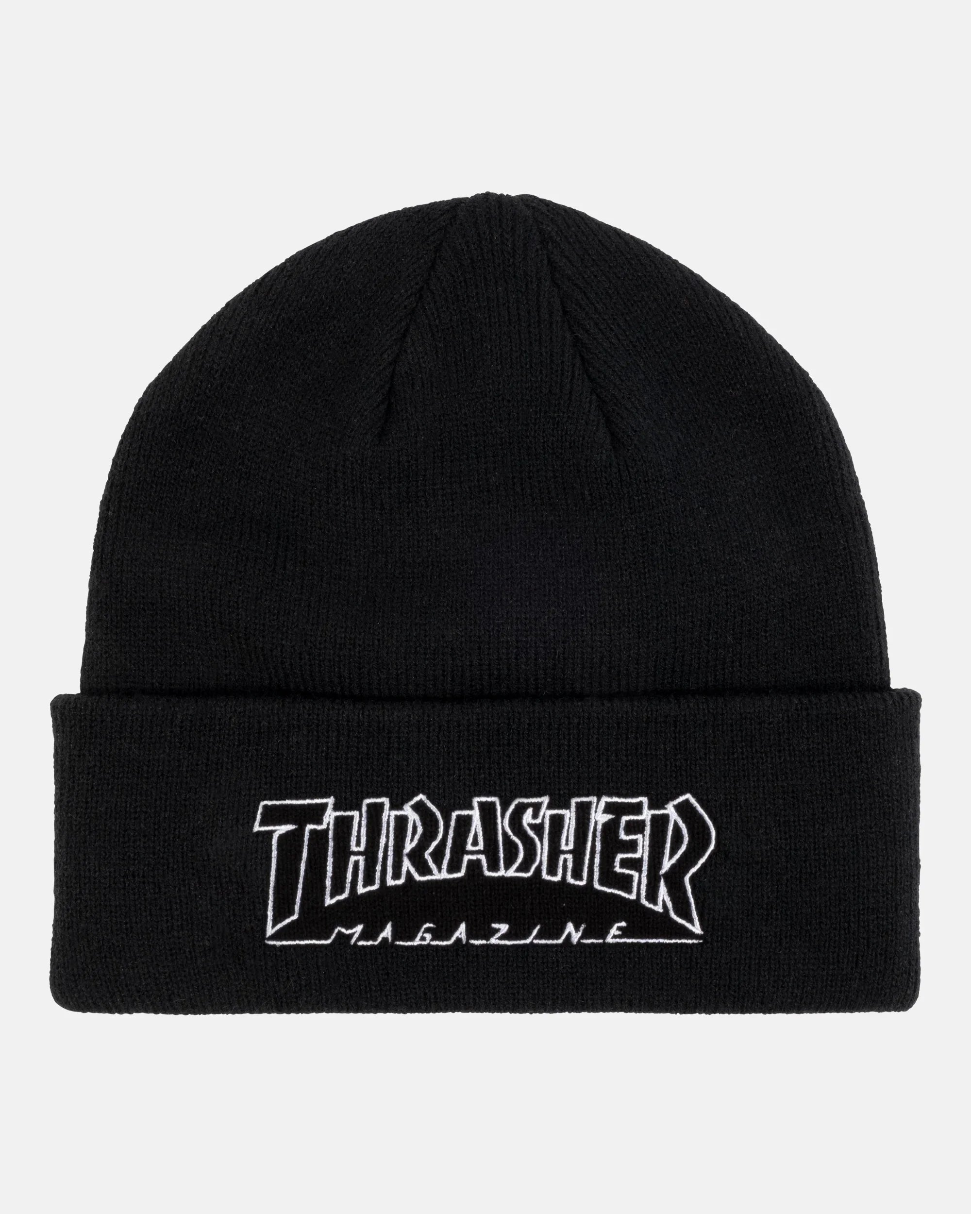 OUTLINED - BEANIE - BLACK - Four Street
