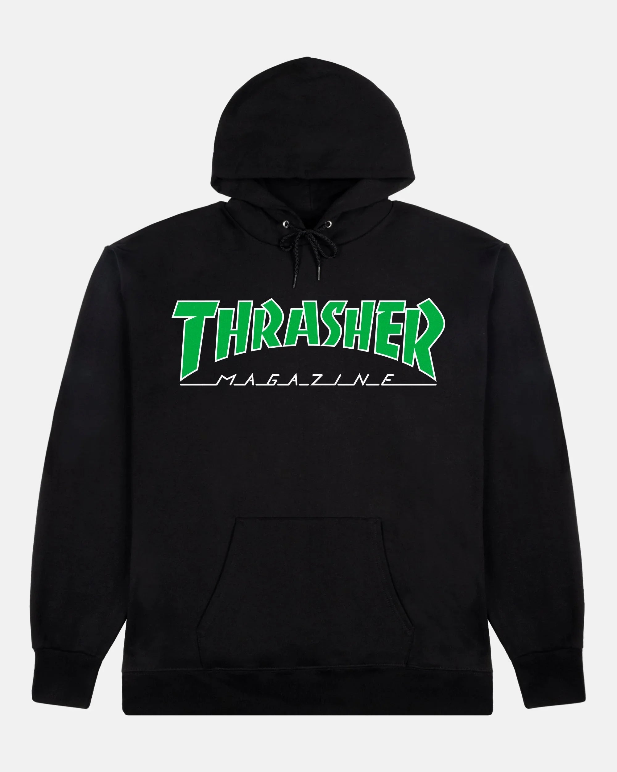 OUTLINED - HOODIE - BLACK / GREEN - Four Street