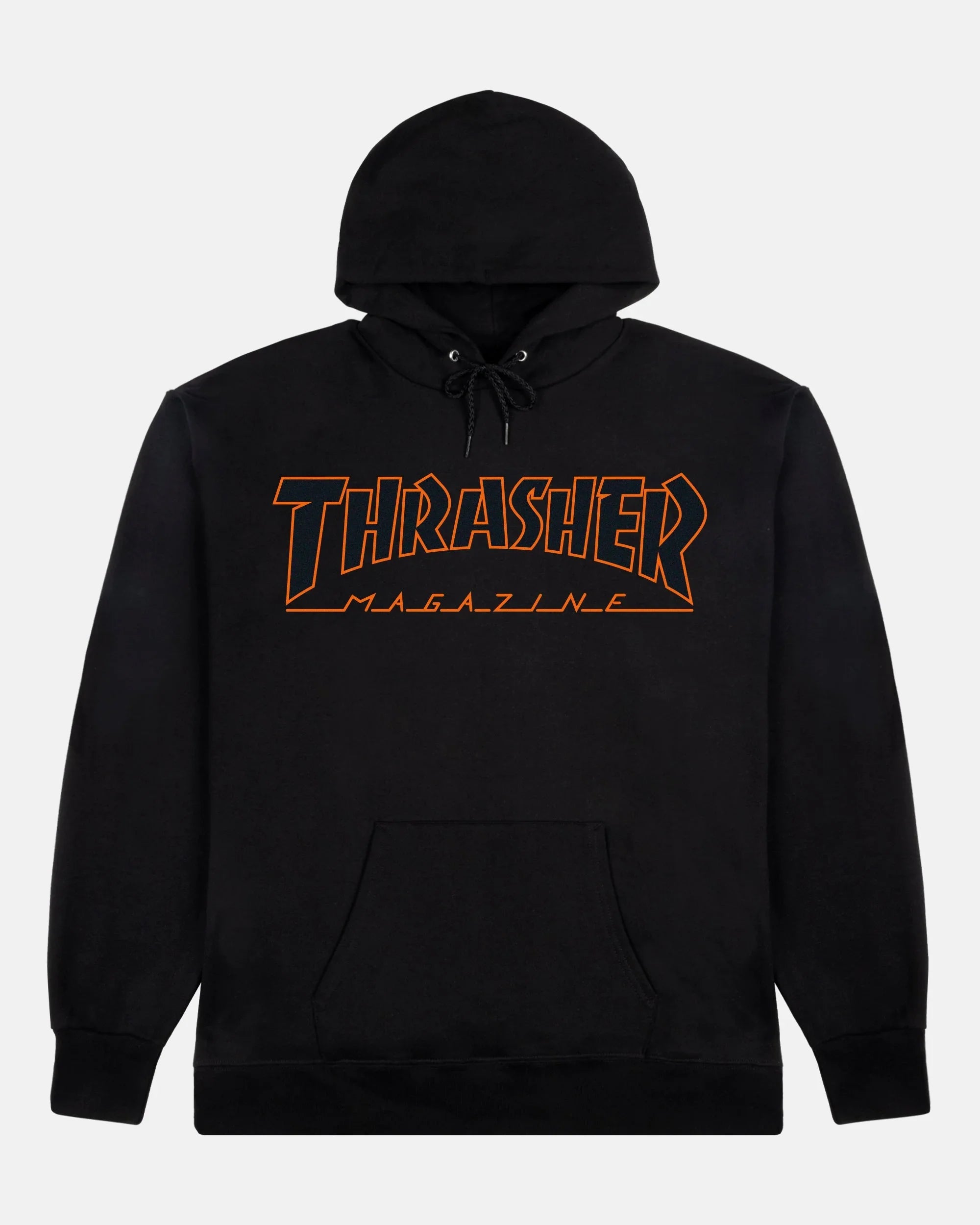 OUTLINED - HOODIE - BLACK / ORANGE - Four Street