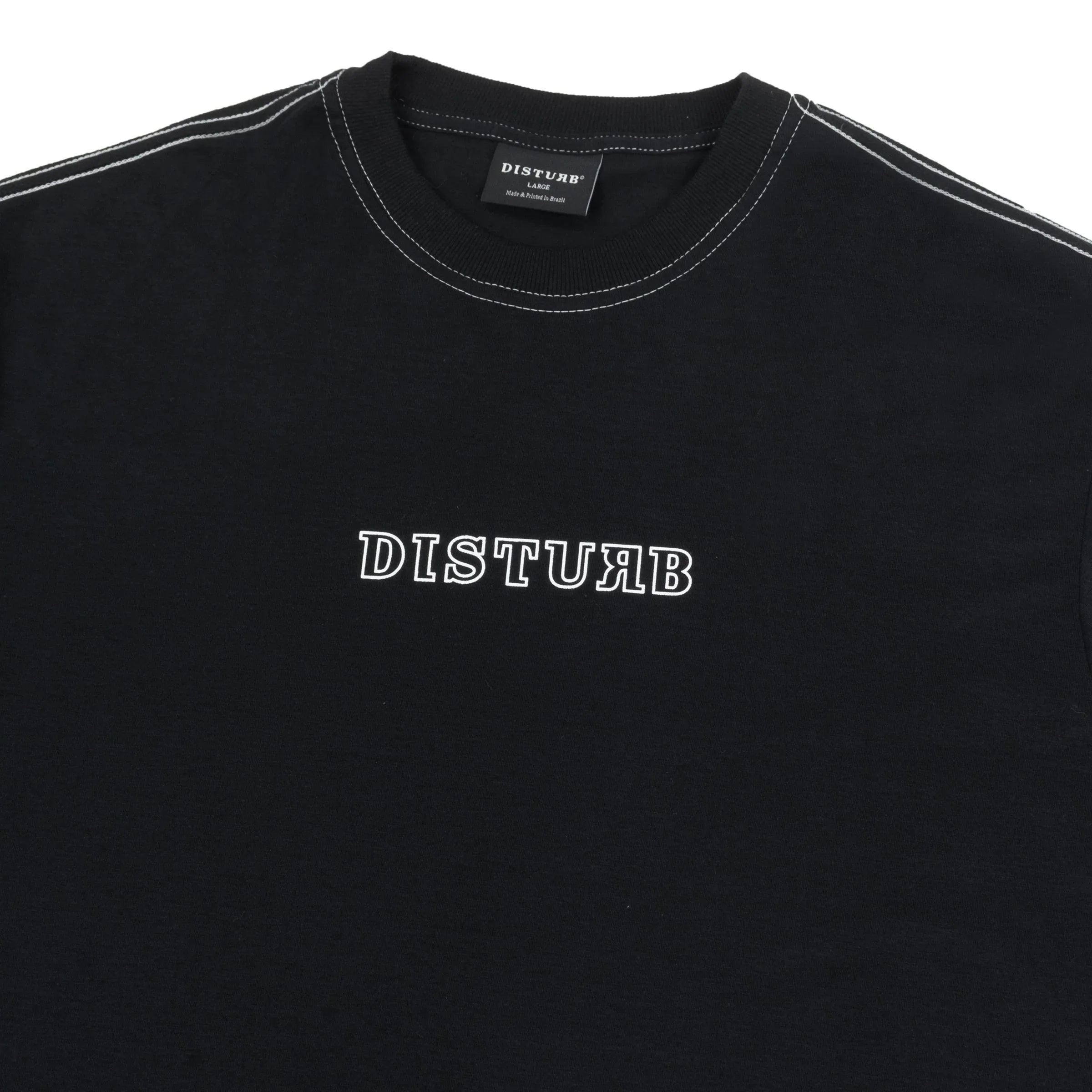 Outline Logo T-Shirt in Black - Four Street