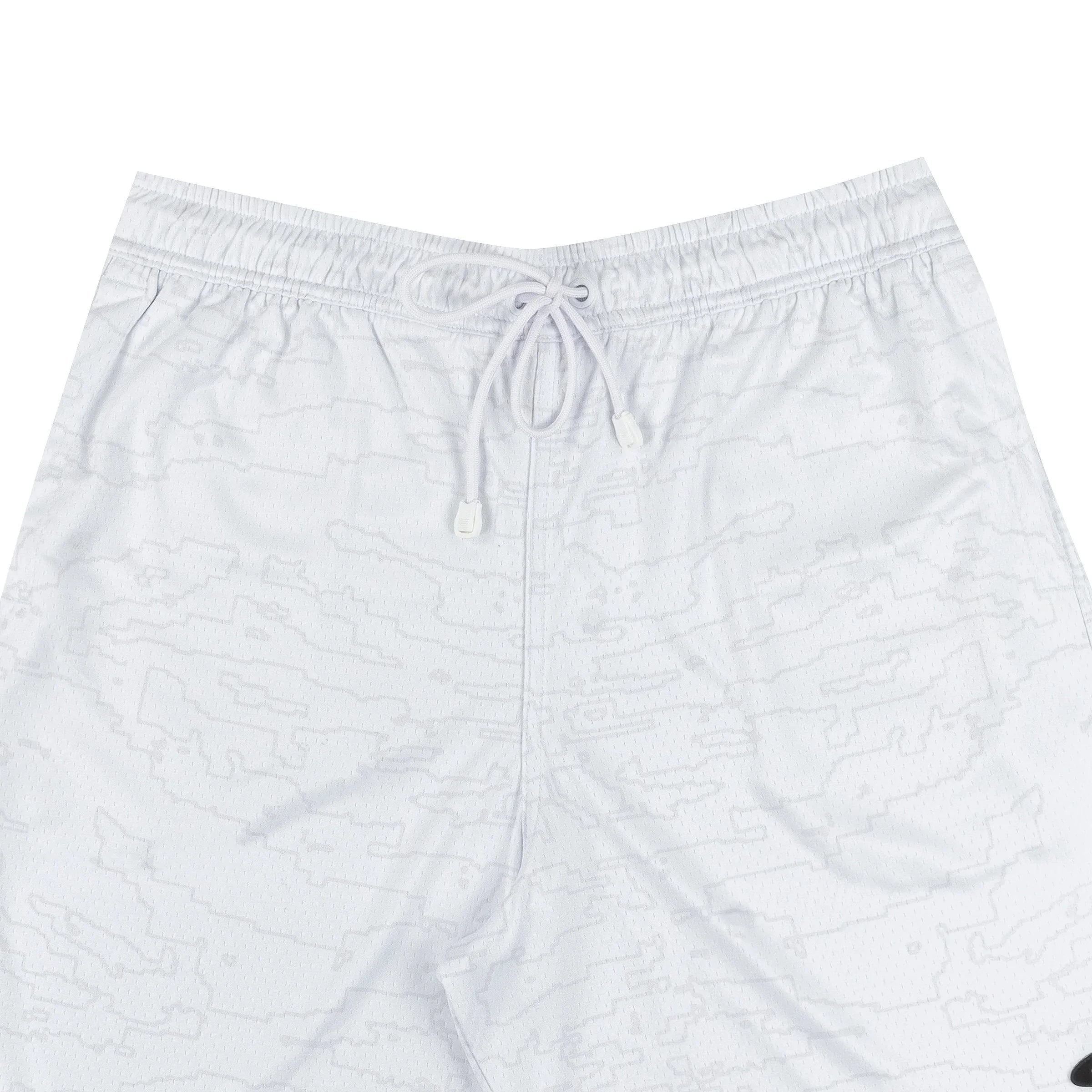 Outline Map Mesh Shorts in White - Four Street