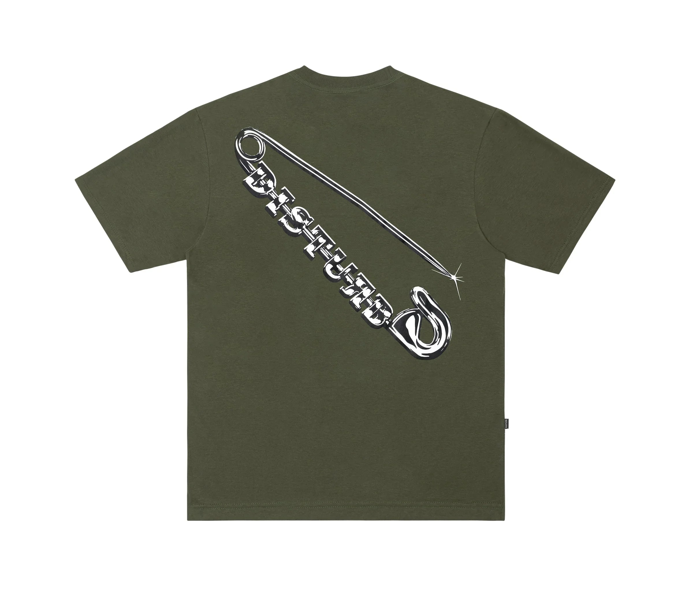 Safety Pin T-Shirt In Dark Green - Four Street