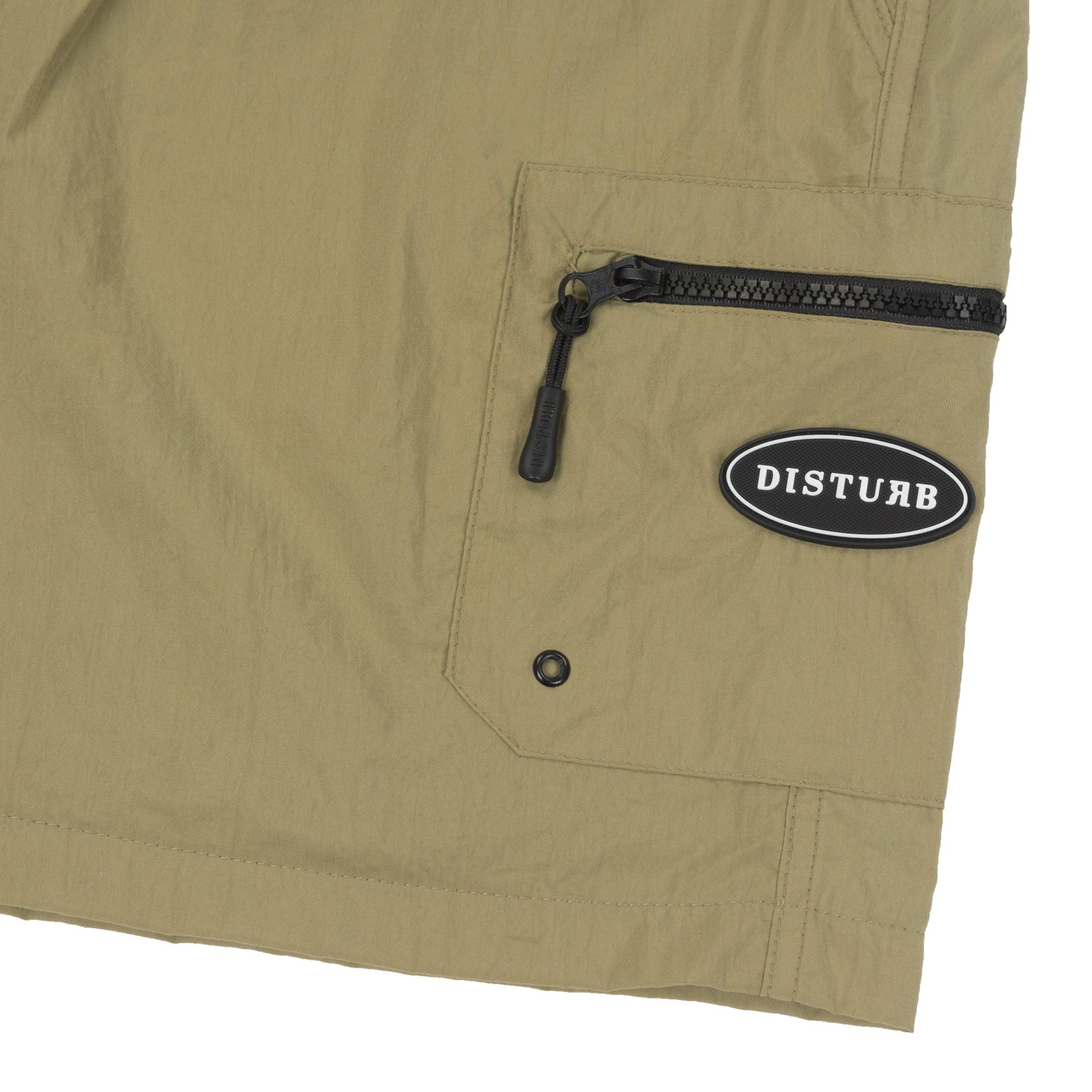 Plain Cargo Nylon Shorts in Beige - Four Street