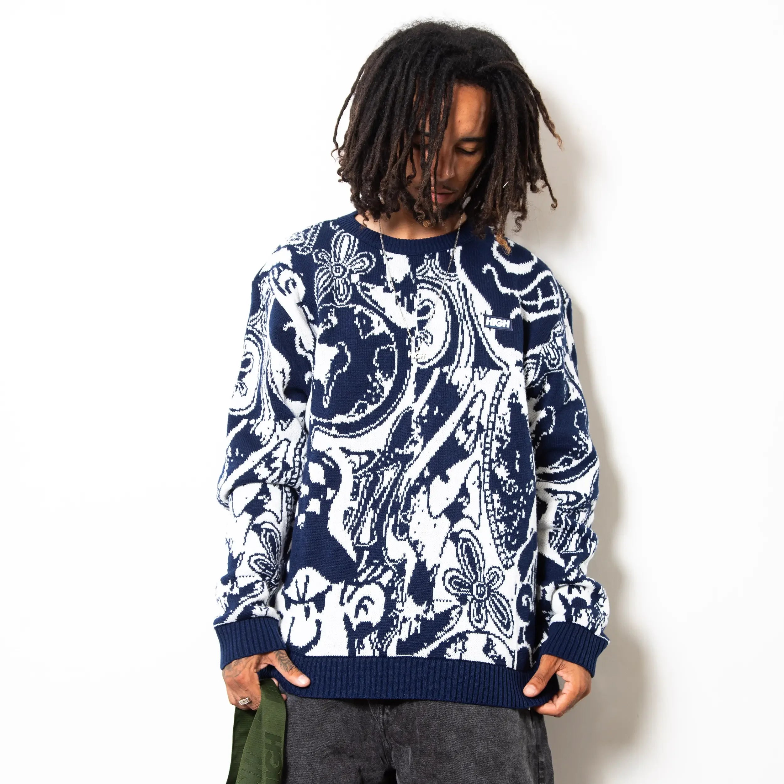 Sweater Jizzy White/Navy - Four Street