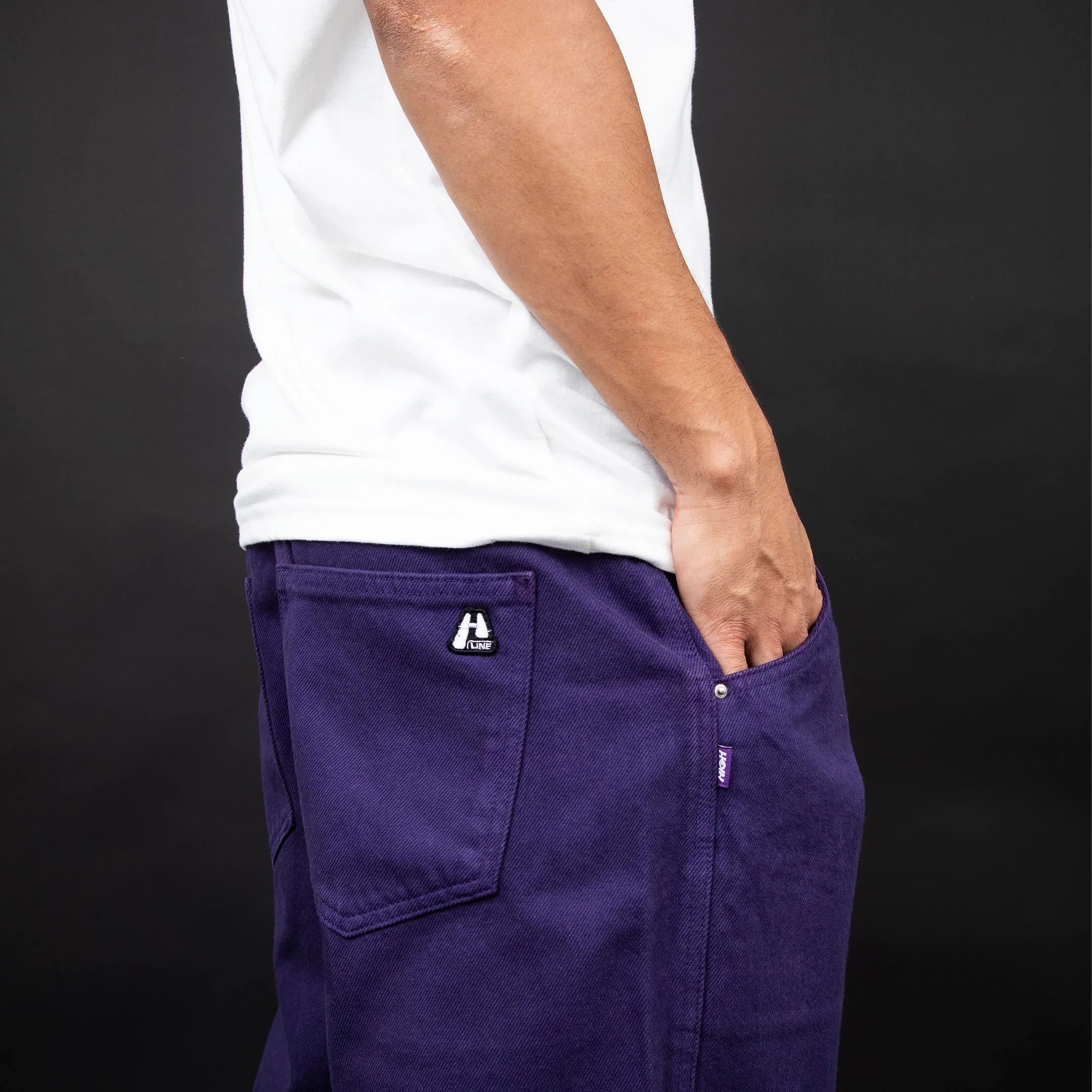 Jeans Pants Logo Line Purple - Four Street