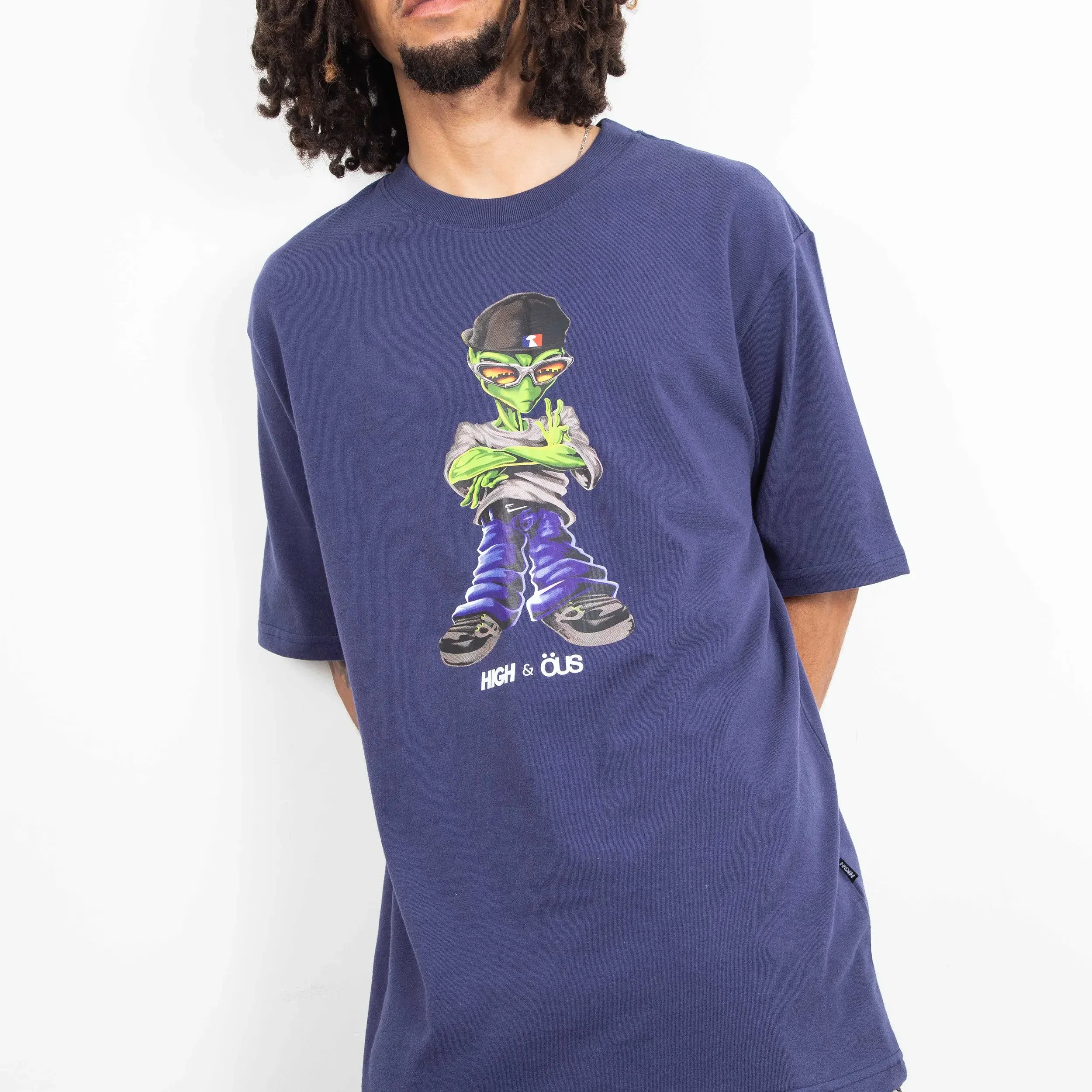 Alien High & ÖUS T-Shirt Navy - Four Street