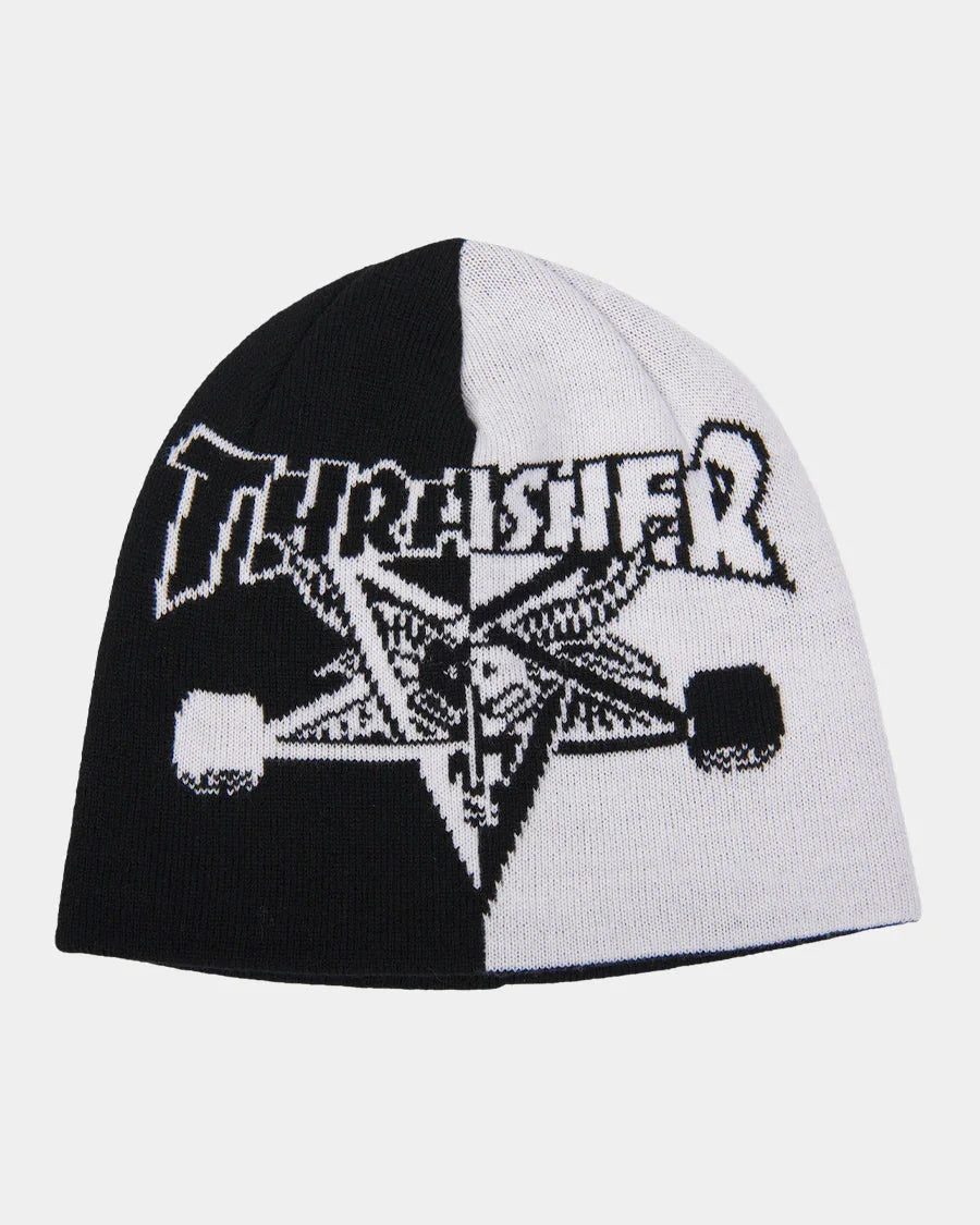 Skategoat Split Beanie - Black/White - Four Street