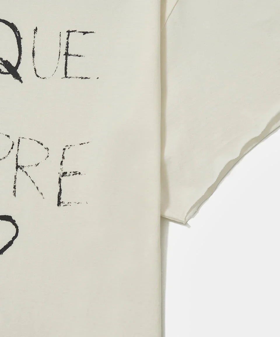 Por que sempre eu? Raw Edge T-shirt Bone White - Four Street