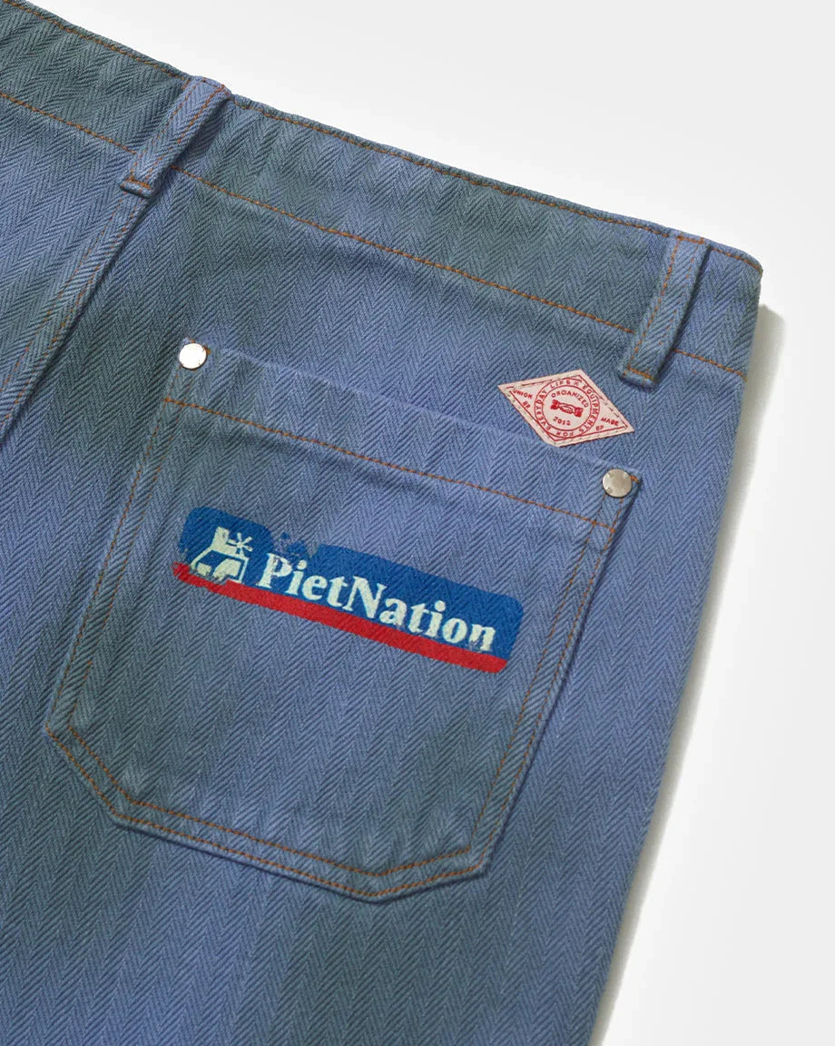 PIET Nation Selvedge Denim Pants Medium Blue - Four Street