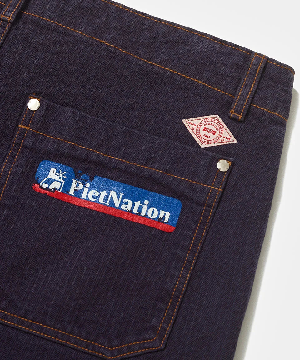 PIET Nation Selvedge Denim Pants Purple - Four Street