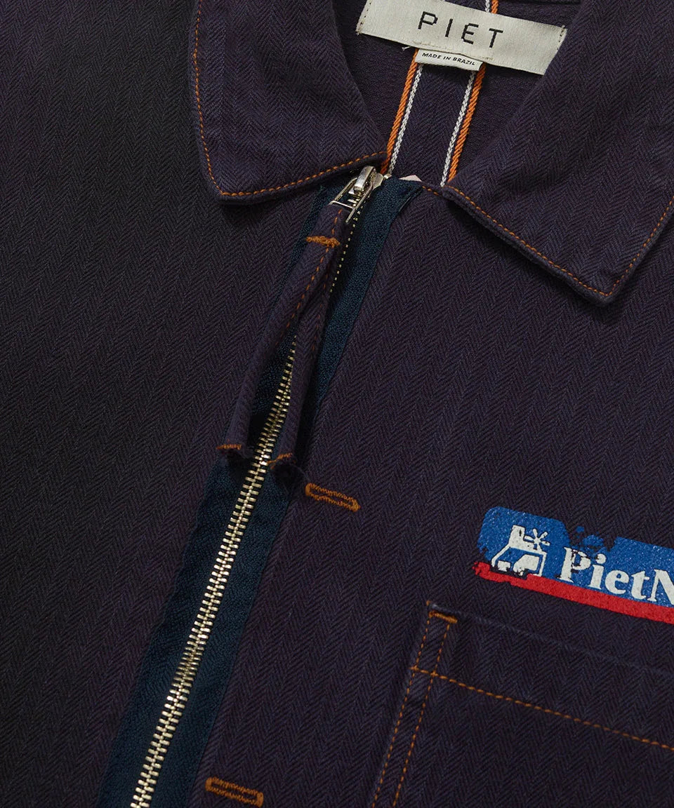 PIET Nation Selvedge Denim Jacket Purple - Four Street