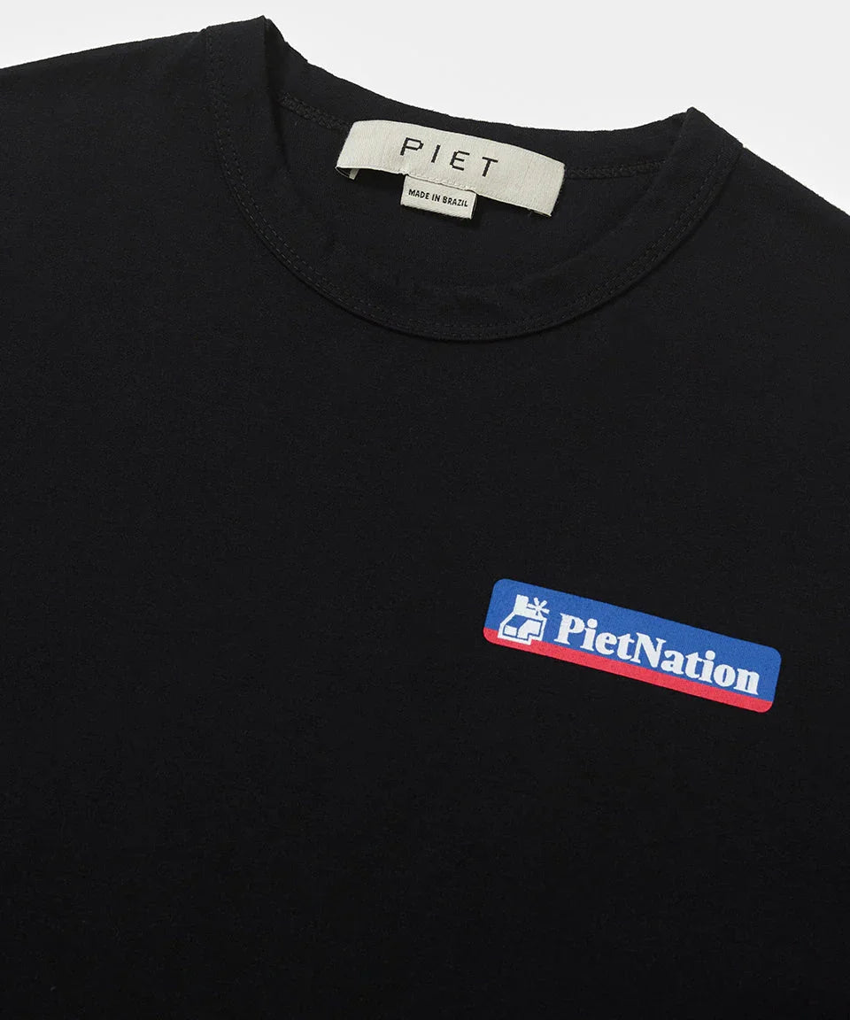PIET Nation T-shirt Black - Four Street