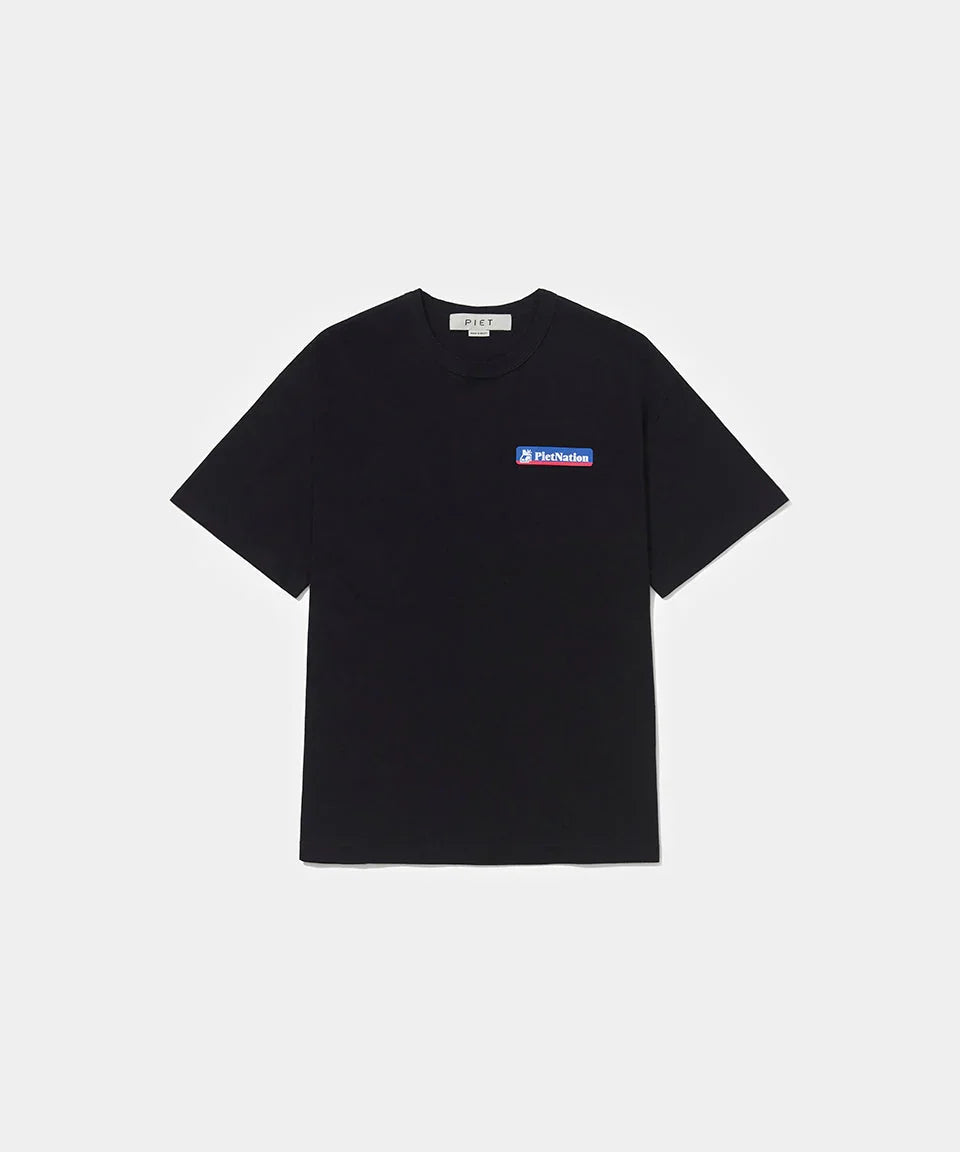 PIET Nation T-shirt Black - Four Street