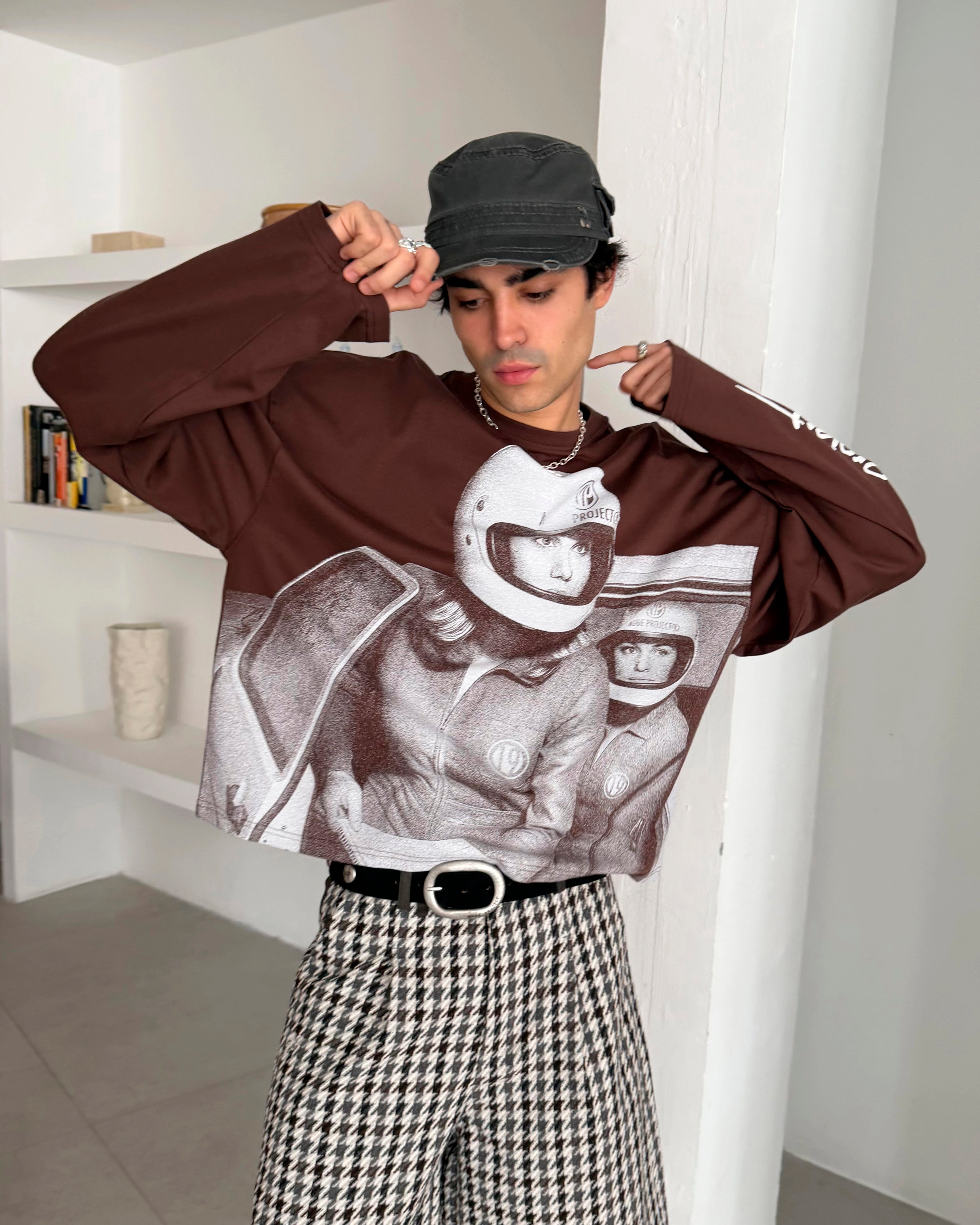 Rally Long-Sleeve Tee Brown
