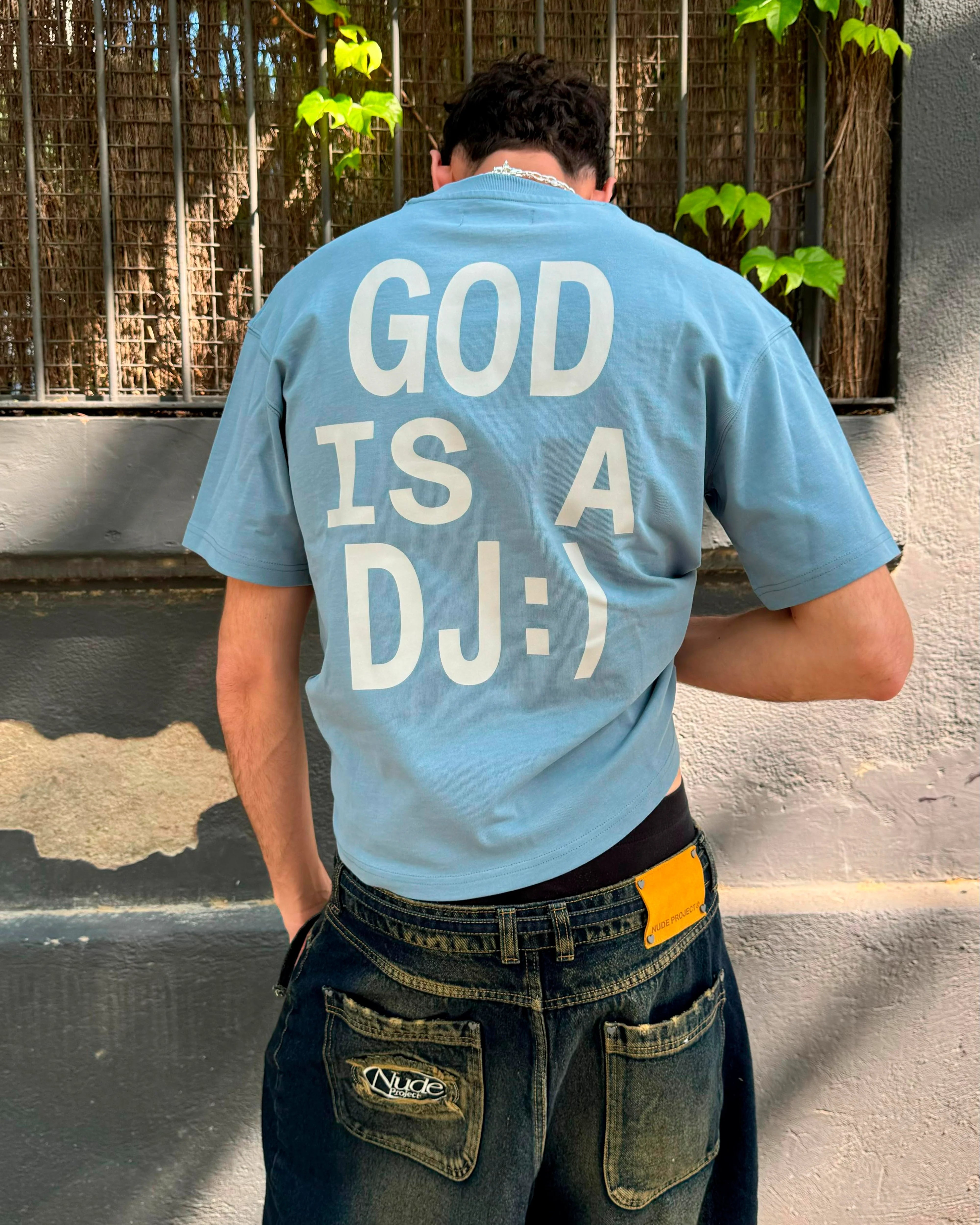 God Is A Dj Tee Baby Blue