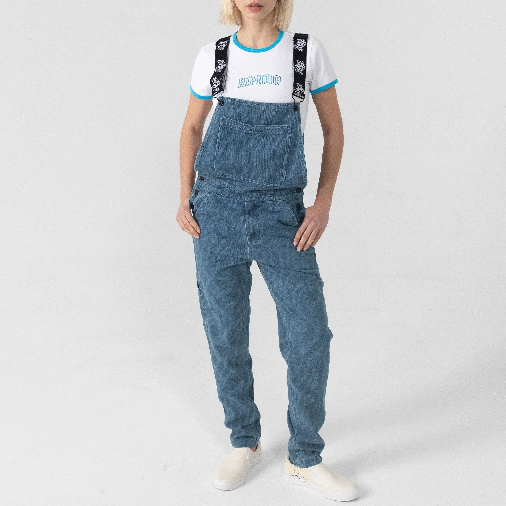 Macacão Wilshire Denim Overalls (Medium Wash) - Four Street