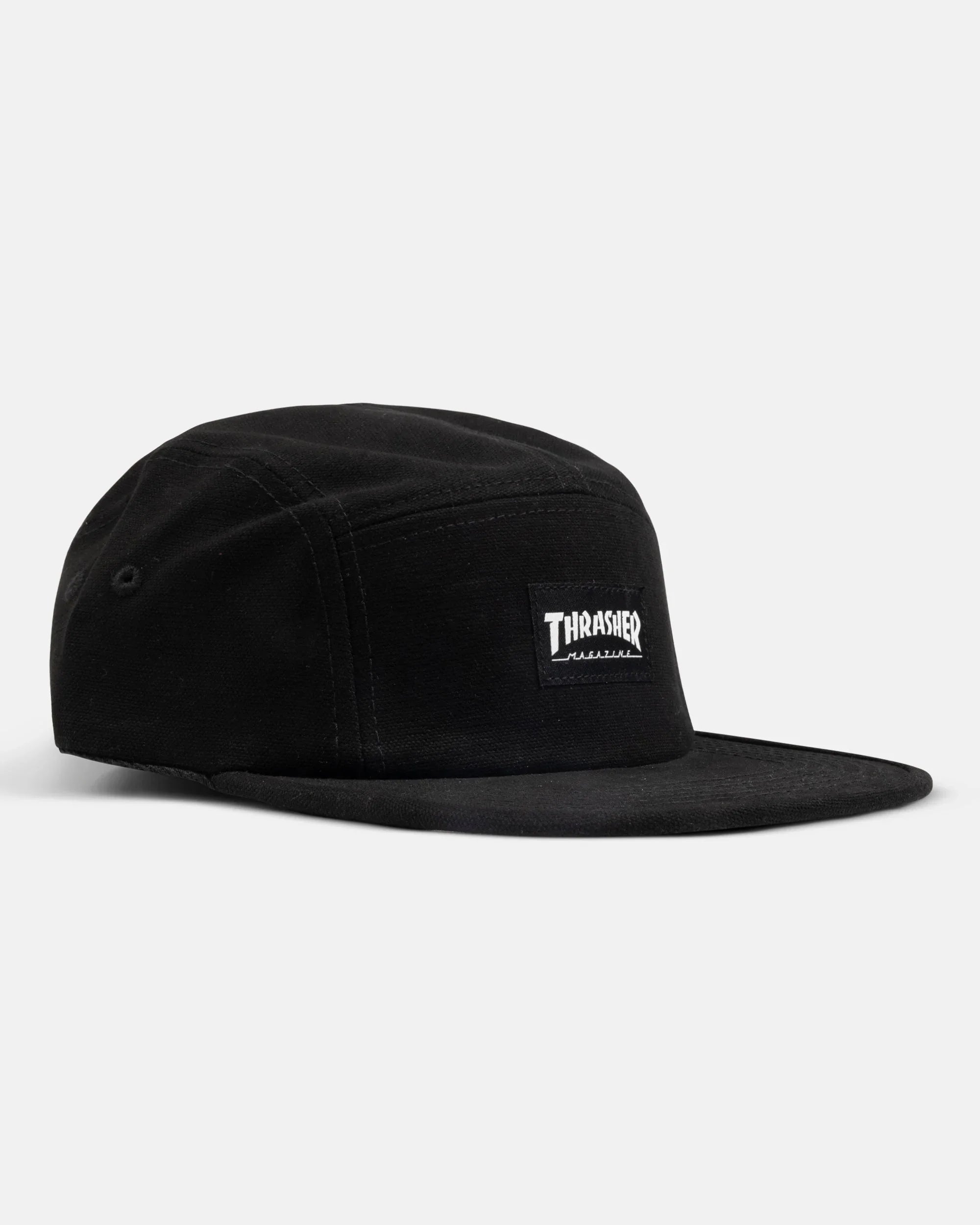 THRASHER - 5 PANEL HAT - BLACK - Four Street