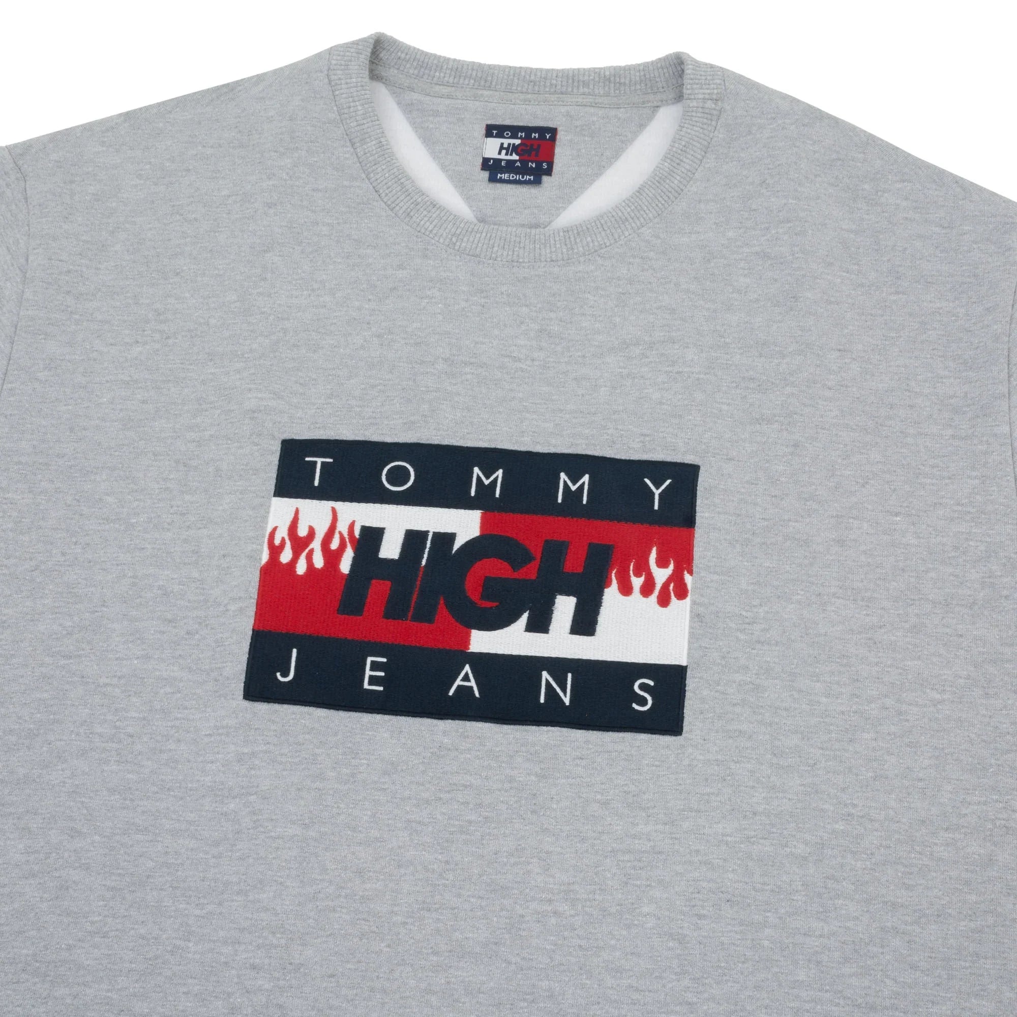 TJ x HIGH Crewneck Logo Heather Grey - Four Street