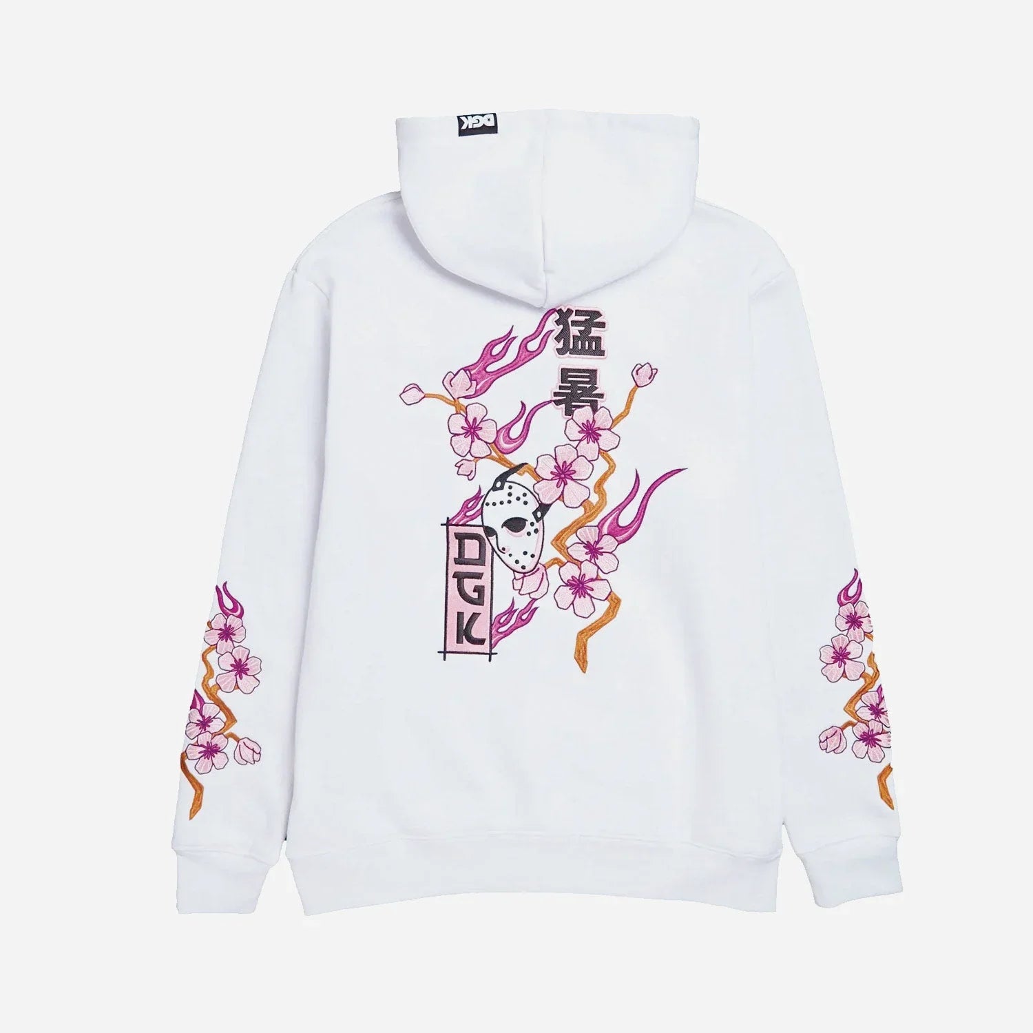 Fire Blossom Embroidered Hooded Fleece - Four Street