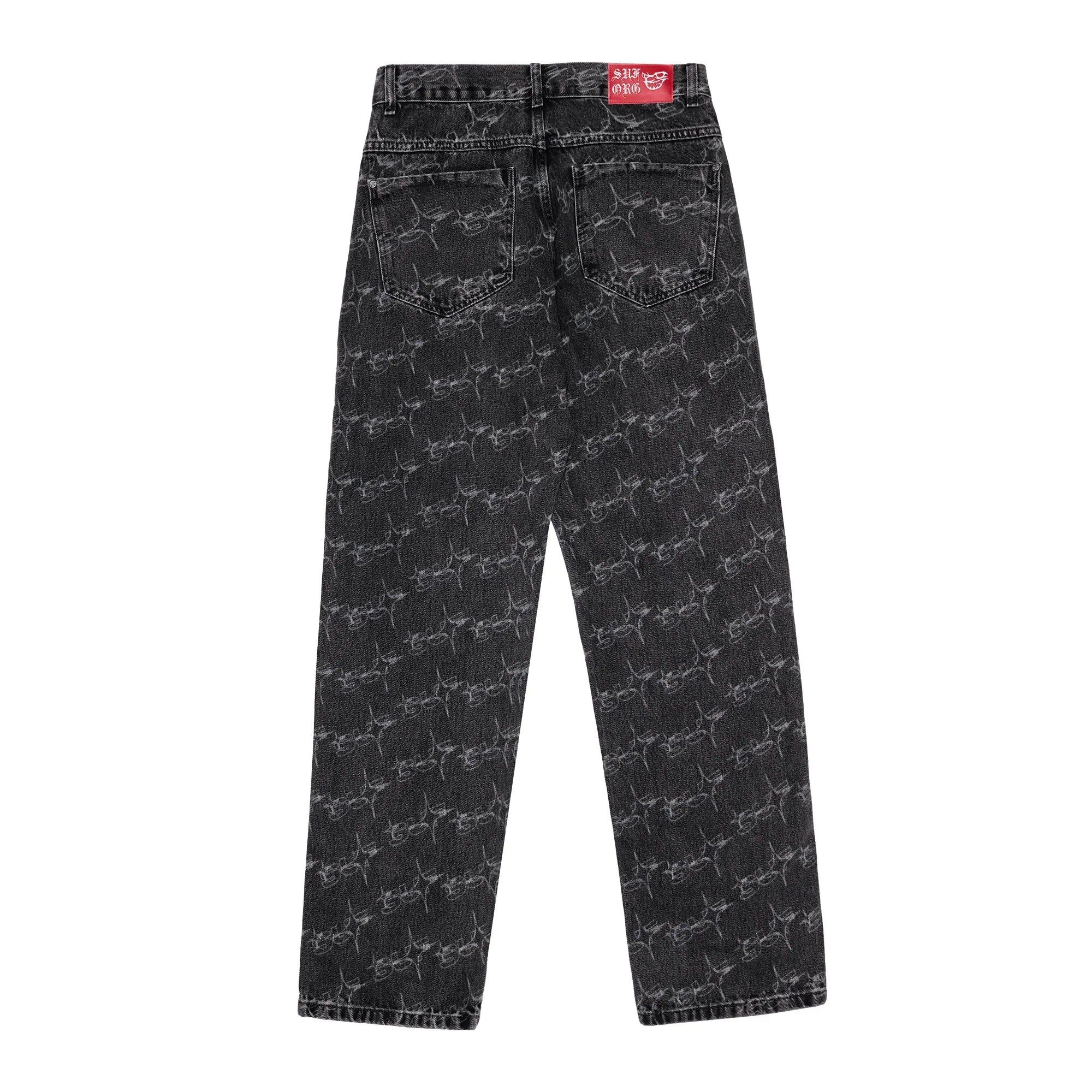 PANTS MONOGRAM SUFSTAR JEANS BLACK - Four Street