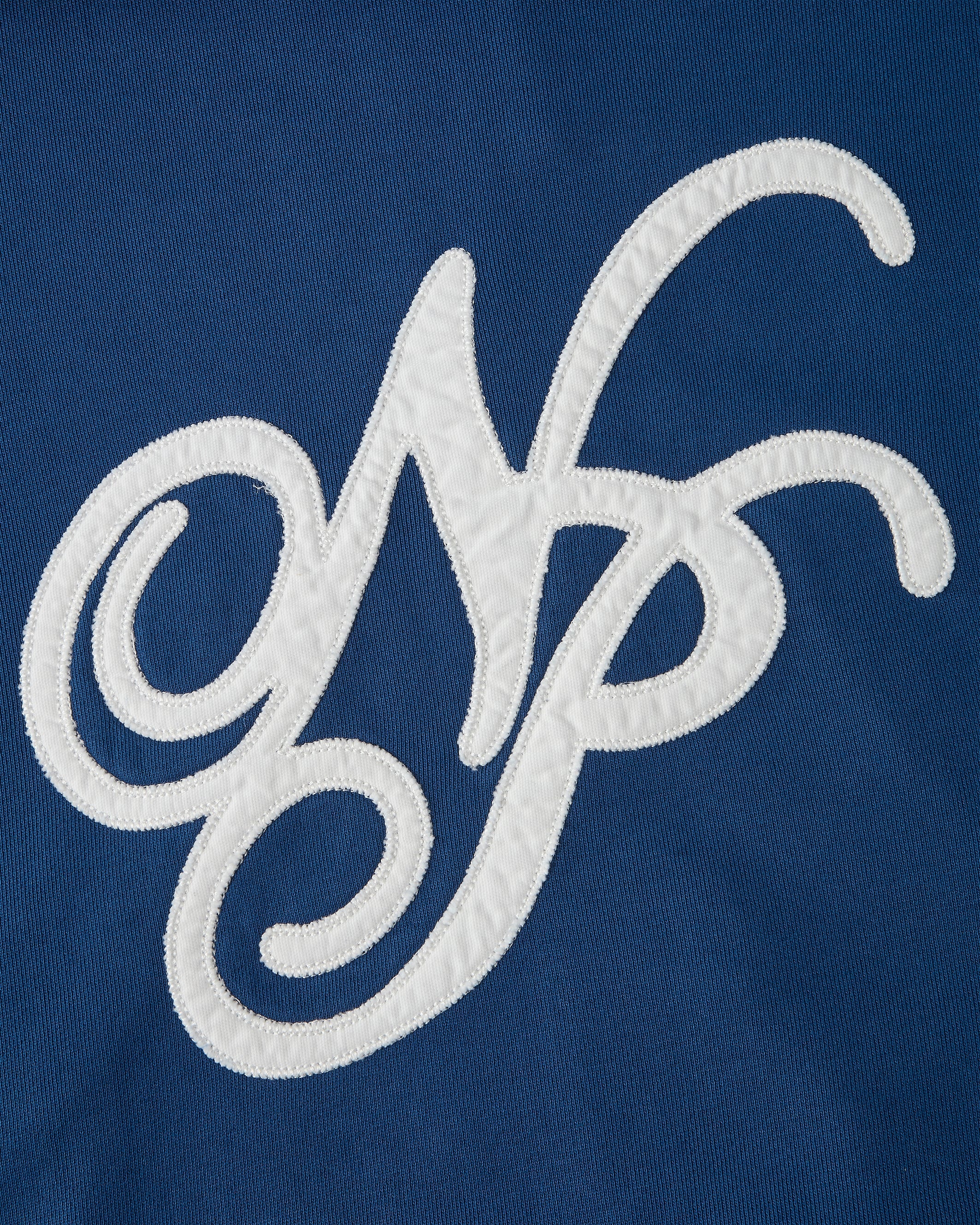 Script Zip-Up Hoodie Blue