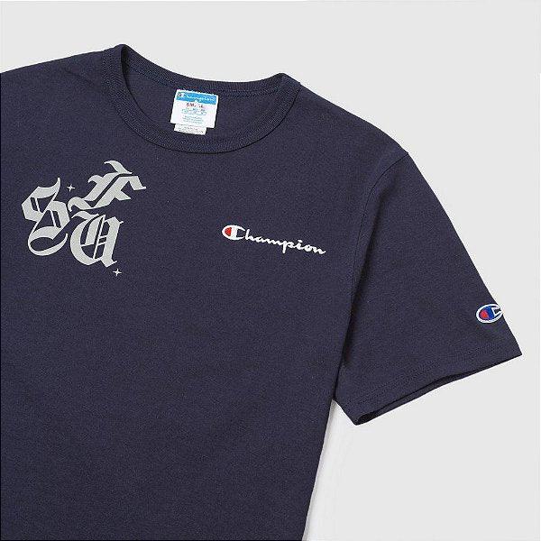 Camiseta Sufgang x Champion Stars 3M Heritage Navy Blue - Four Street