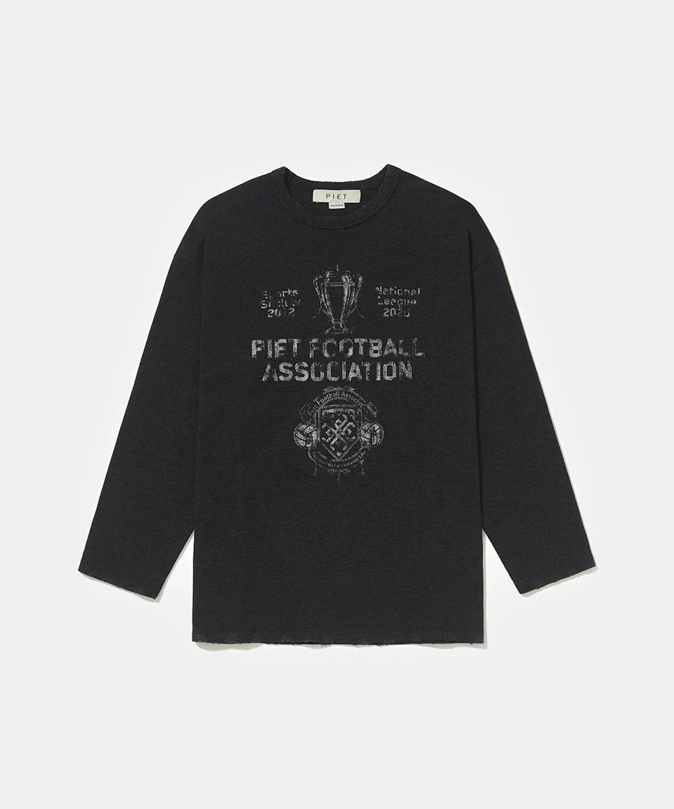 Football Association Long Sleeve T-shirt Vintage Black - Four Street