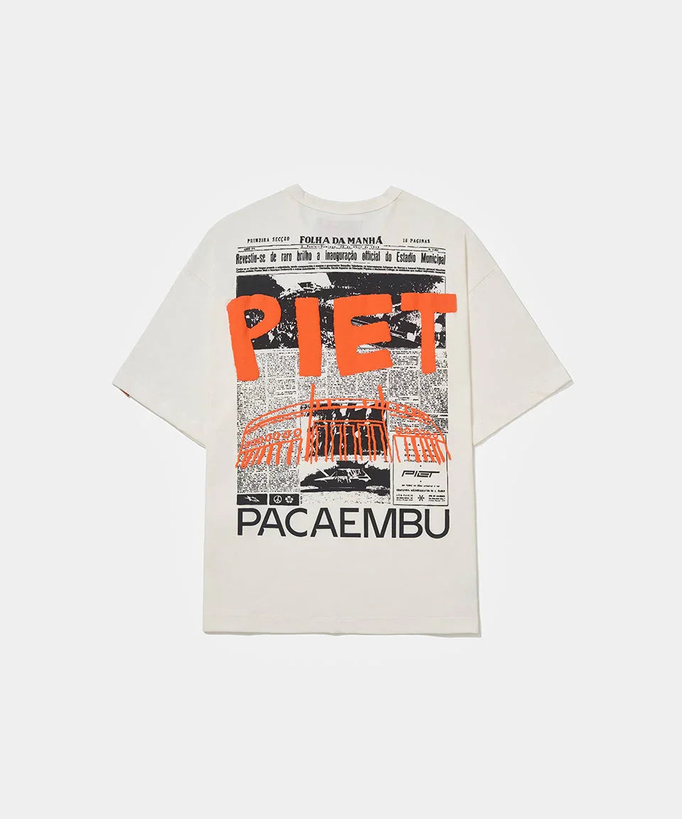 Piet + Pacaembu T-shirt - Bone White - Four Street
