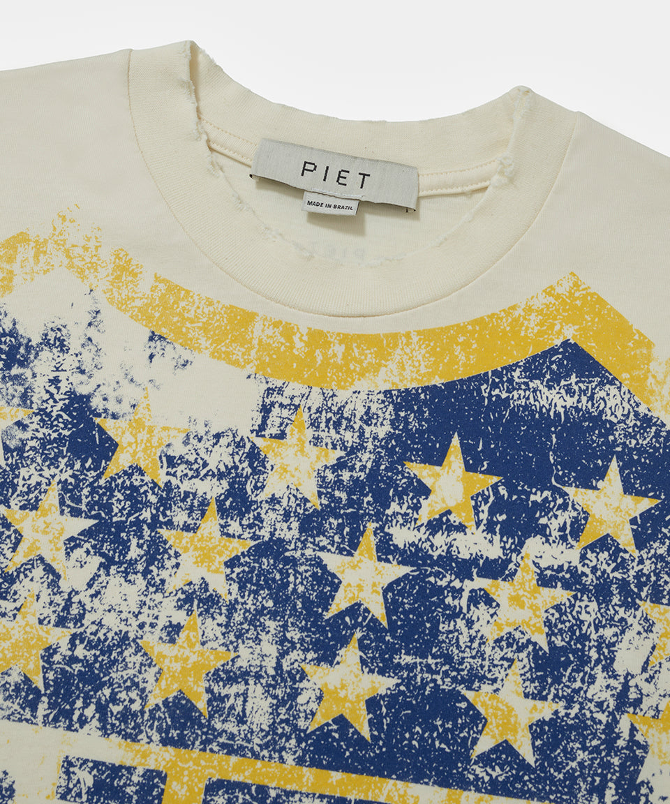 Camiseta PIET Emblem - Bone White