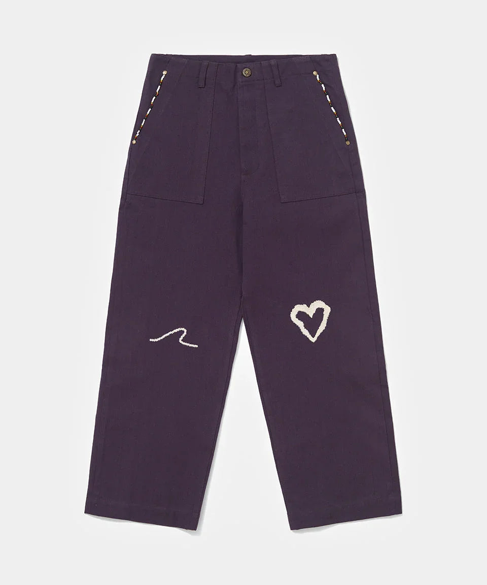 Selvedge Denim Pants - Purple - Four Street