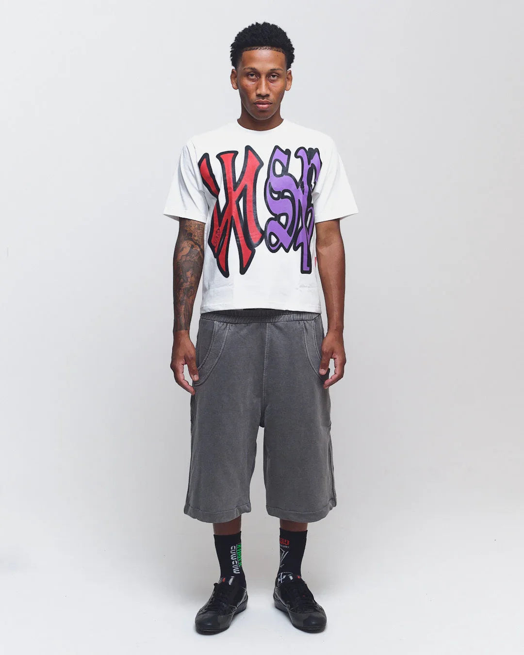 BERMUDA MOLETINHO DOUBLE HAND CINZA - Four Street