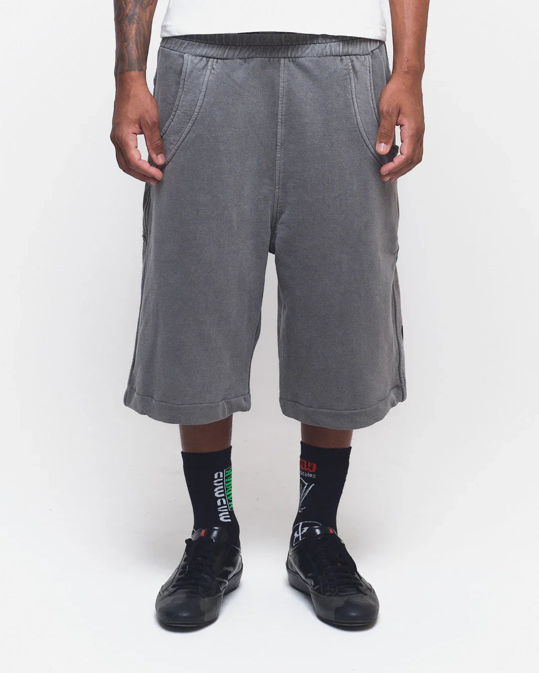 BERMUDA MOLETINHO DOUBLE HAND CINZA - Four Street