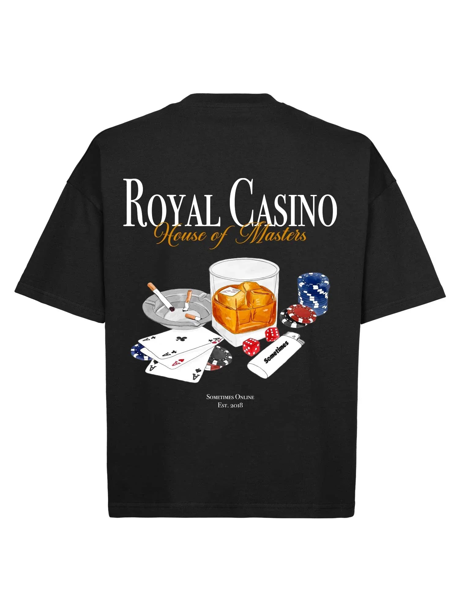 Camiseta Boxy Royal Casino Preta - Four Street