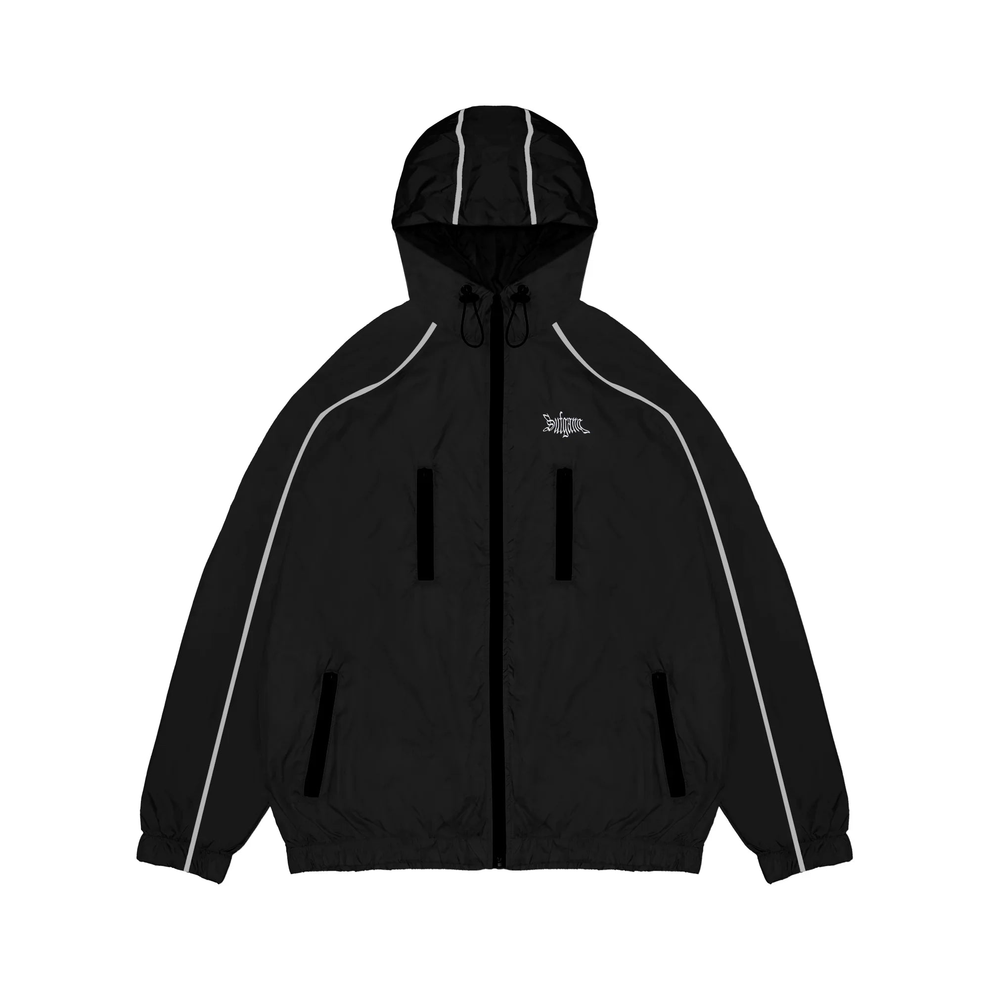 TRACK JACKET 3M BLACK - Four Street