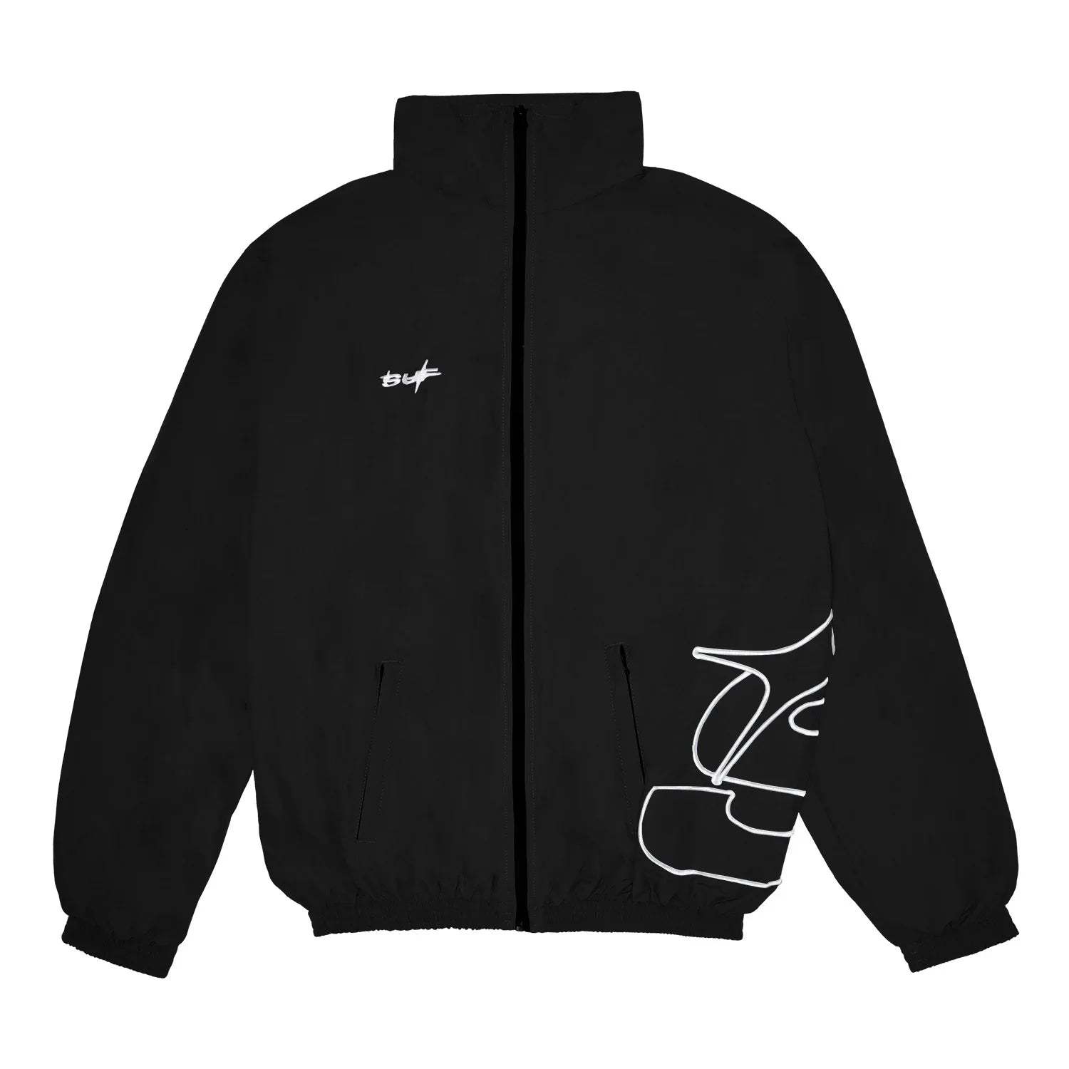 TRACK JACKET S STAR BLACK - Four Street