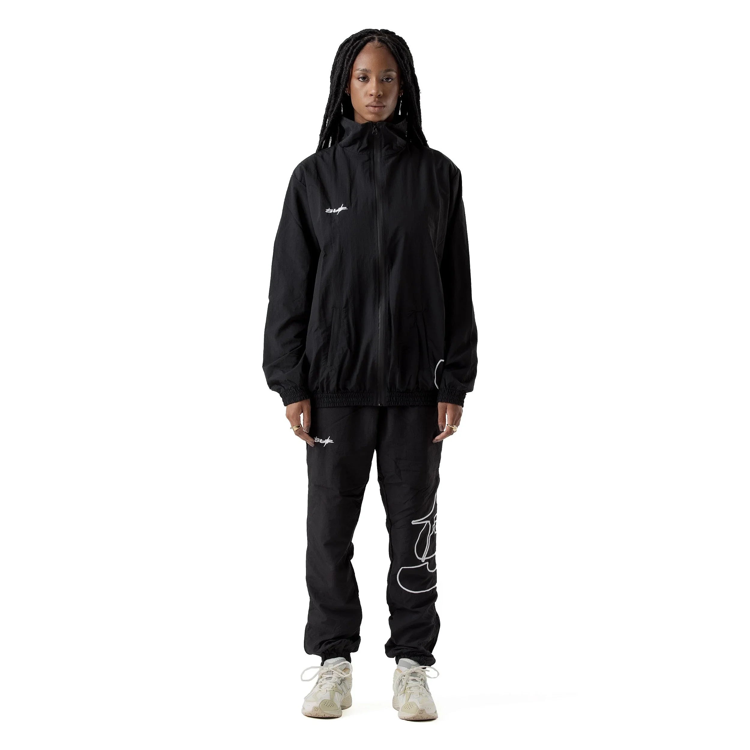 TRACK JACKET S STAR BLACK - Four Street